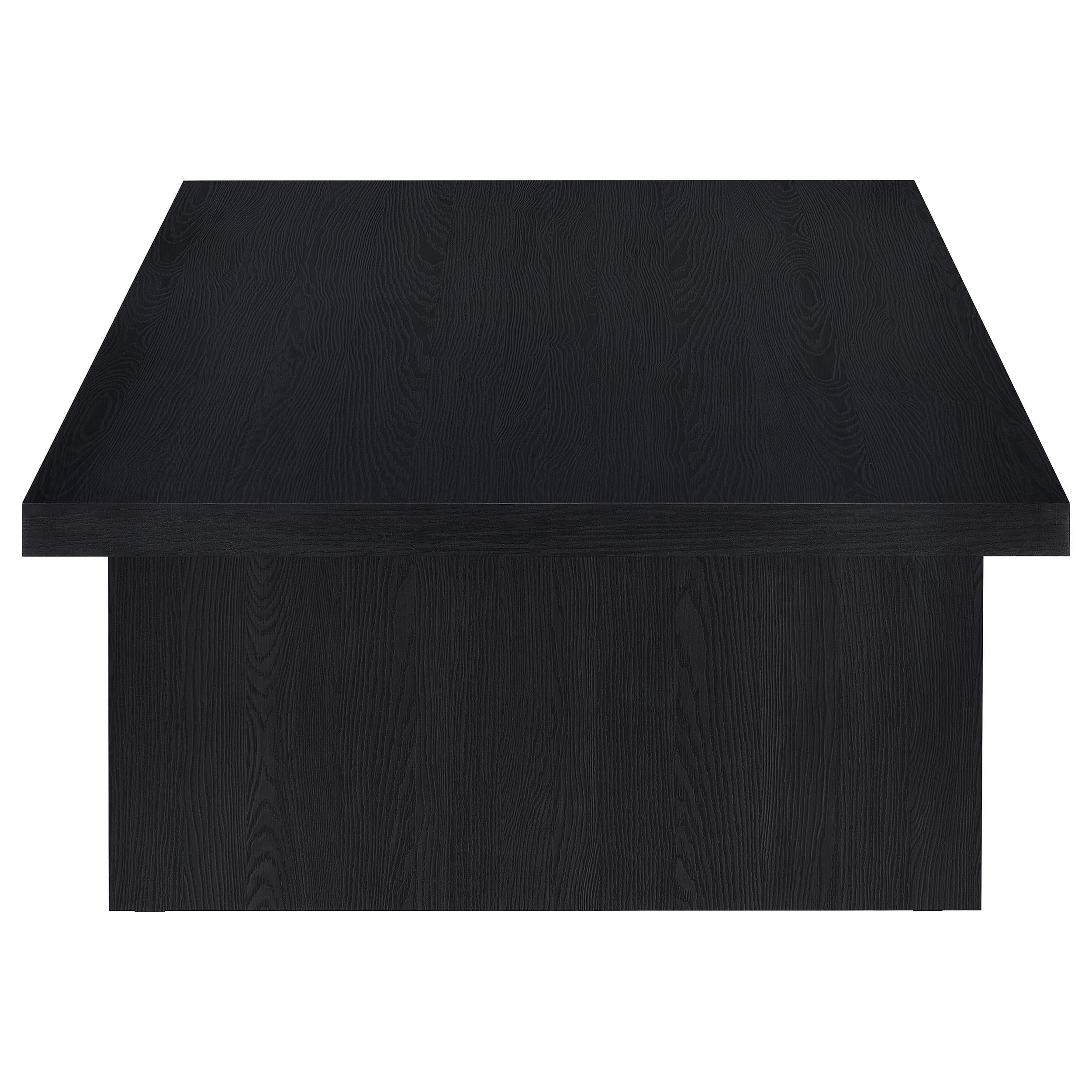  Coaster Furniture Max 706278-S3 3-piece Rectangular Coffee and End Table Set - Black IMAGE 4