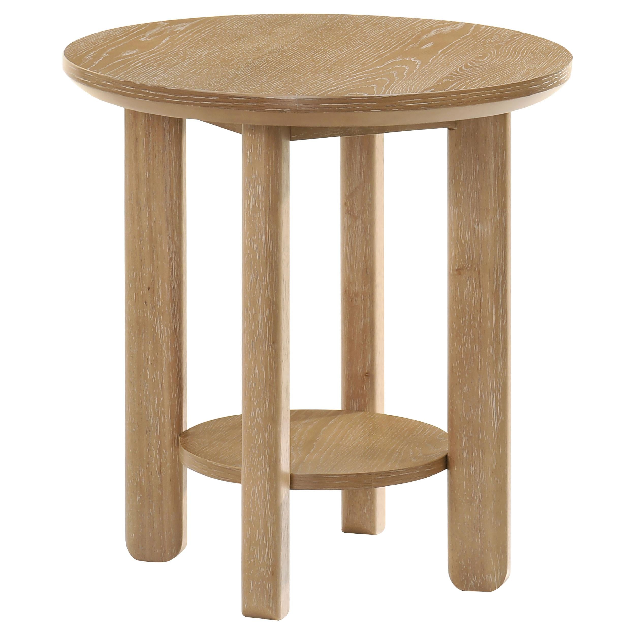  Coaster Furniture Ottowa 706298-S3 3-piece Round Wood Coffee Table Set - Light Oak IMAGE 7