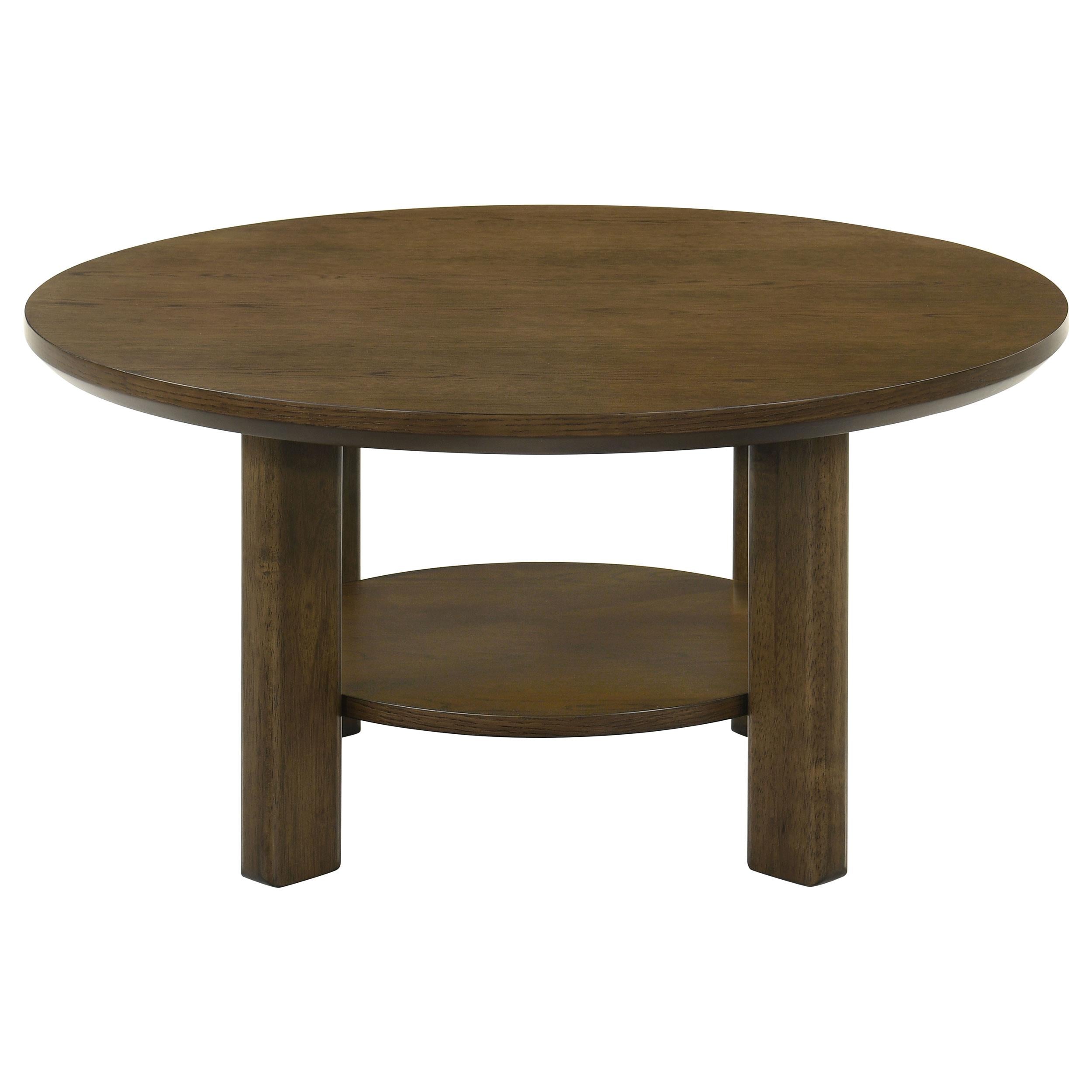  Coaster Furniture Ottowa 706308 35-inch Round Wood Coffee Table - Brown IMAGE 7