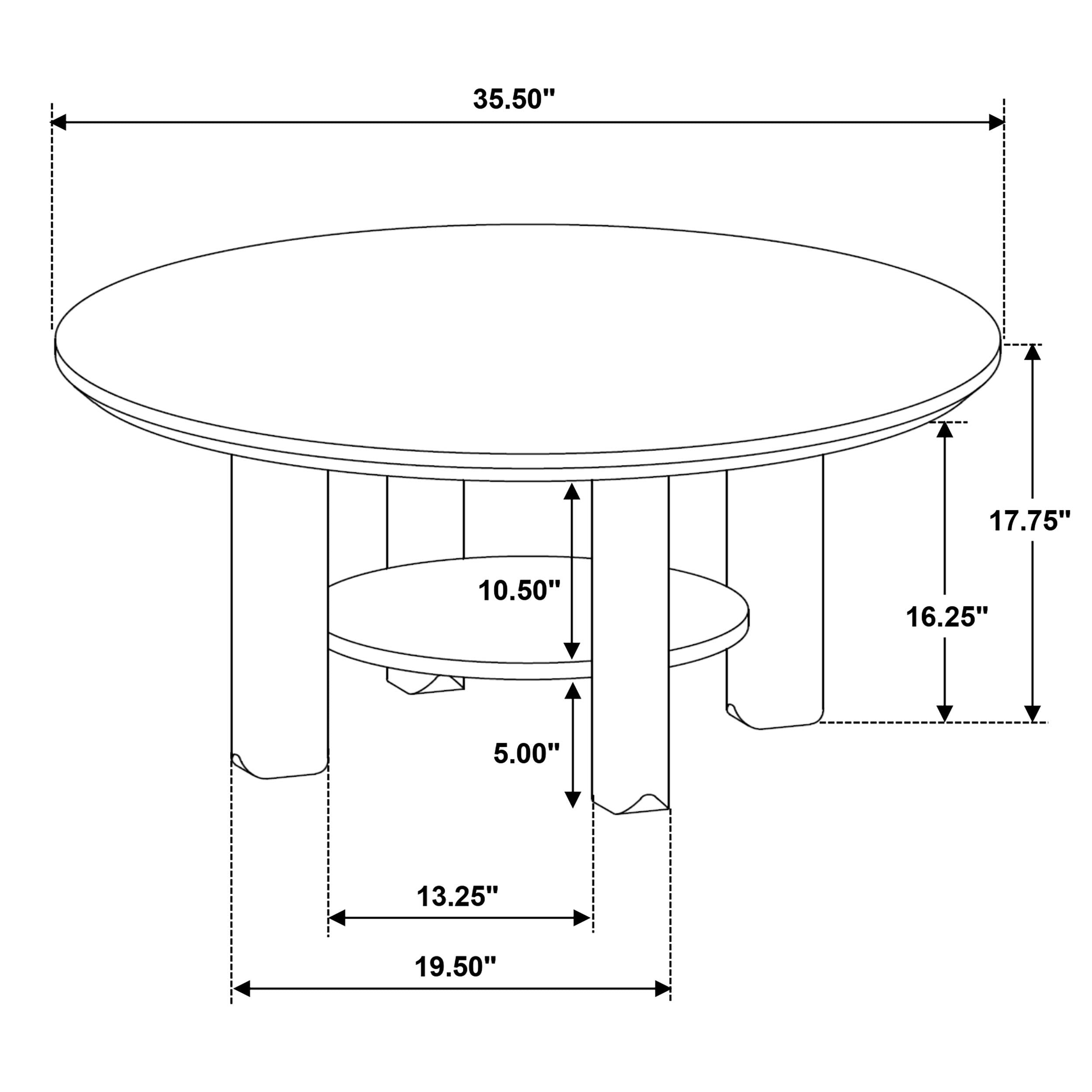  Coaster Furniture Ottowa 706308 35-inch Round Wood Coffee Table - Brown IMAGE 9