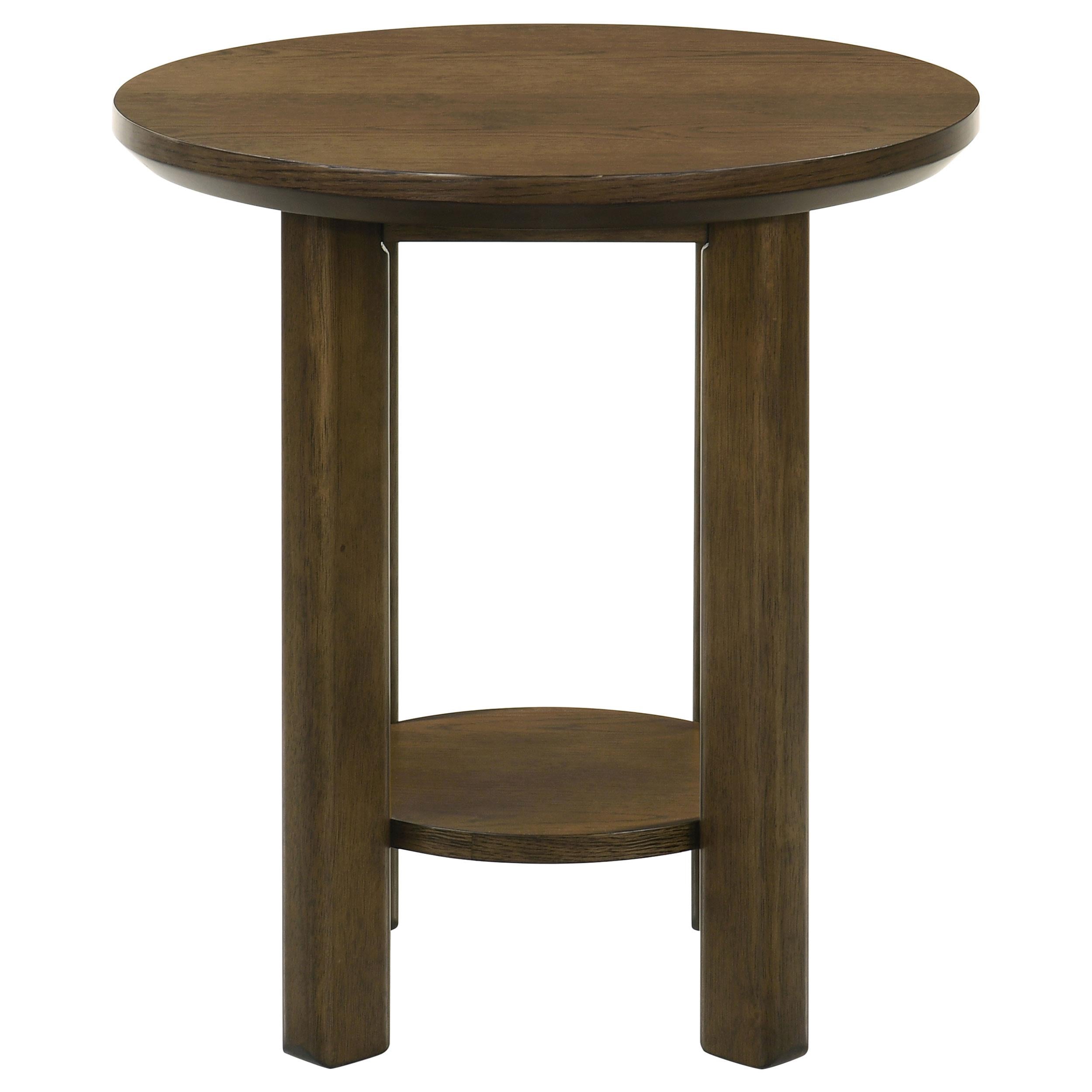  Coaster Furniture Ottowa 706308-S3 3-piece Round Wood Coffee Table Set - Brown IMAGE 11