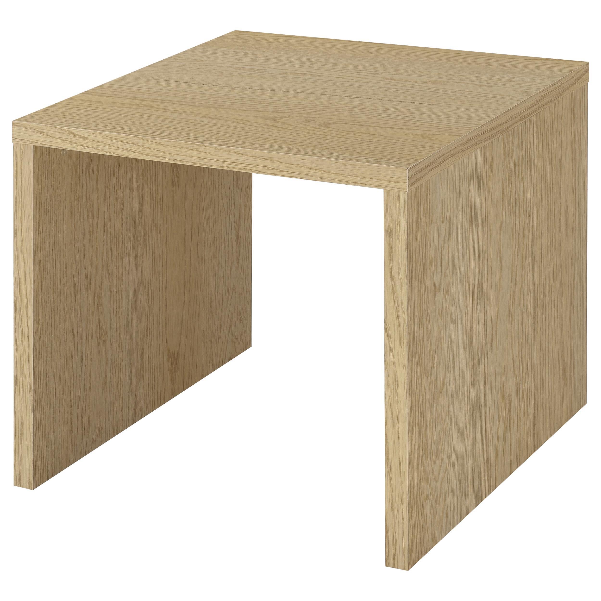  Coaster Furniture Canoga 706347 Engineered Wood Accent End Table - Light Oak IMAGE 1