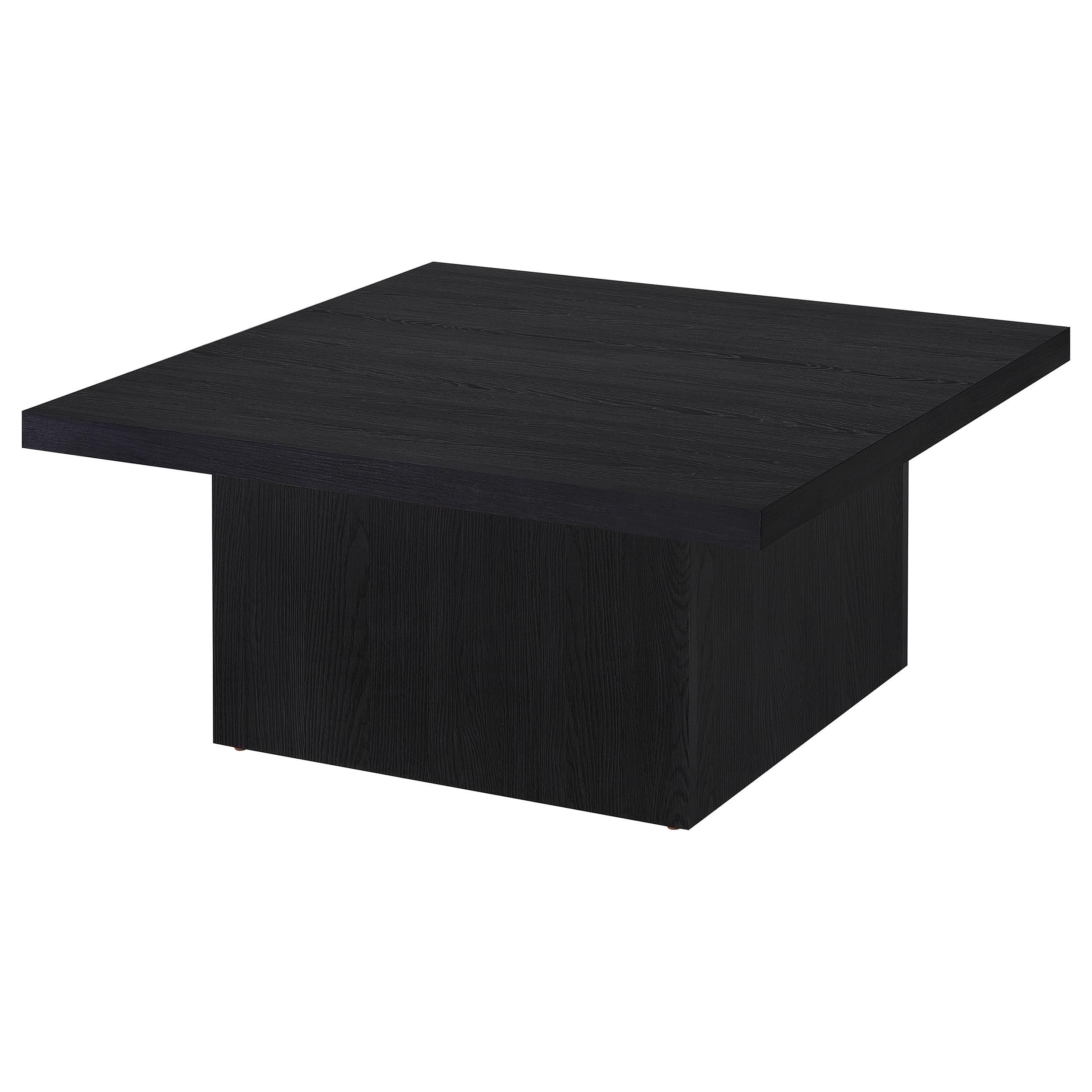  Coaster Furniture Devar 706408 Square Engineered Wood Coffee Table - Black IMAGE 2