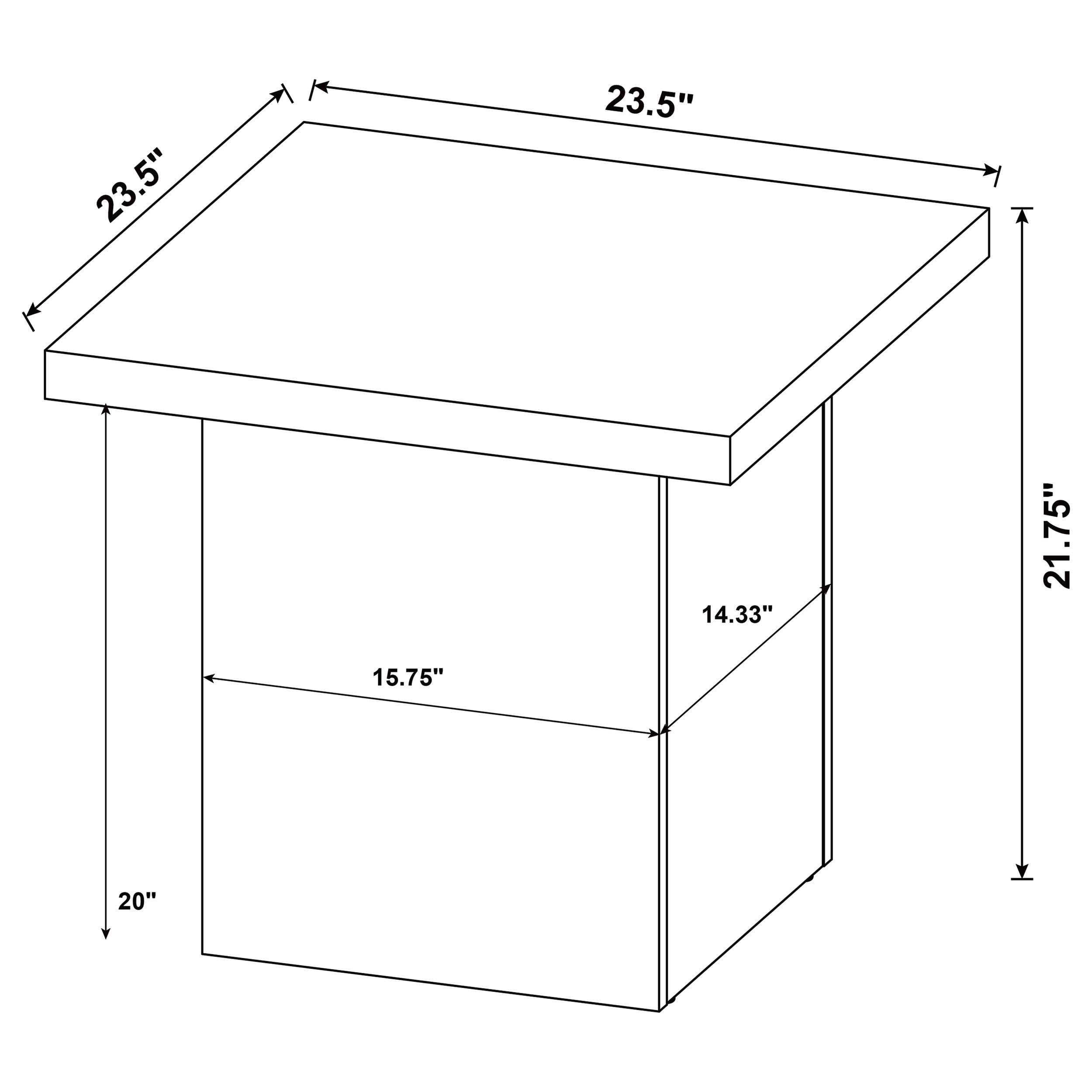  Coaster Furniture Devar 706408-S3 3-piece Square Cocktail Coffee End Table Set - Black IMAGE 15