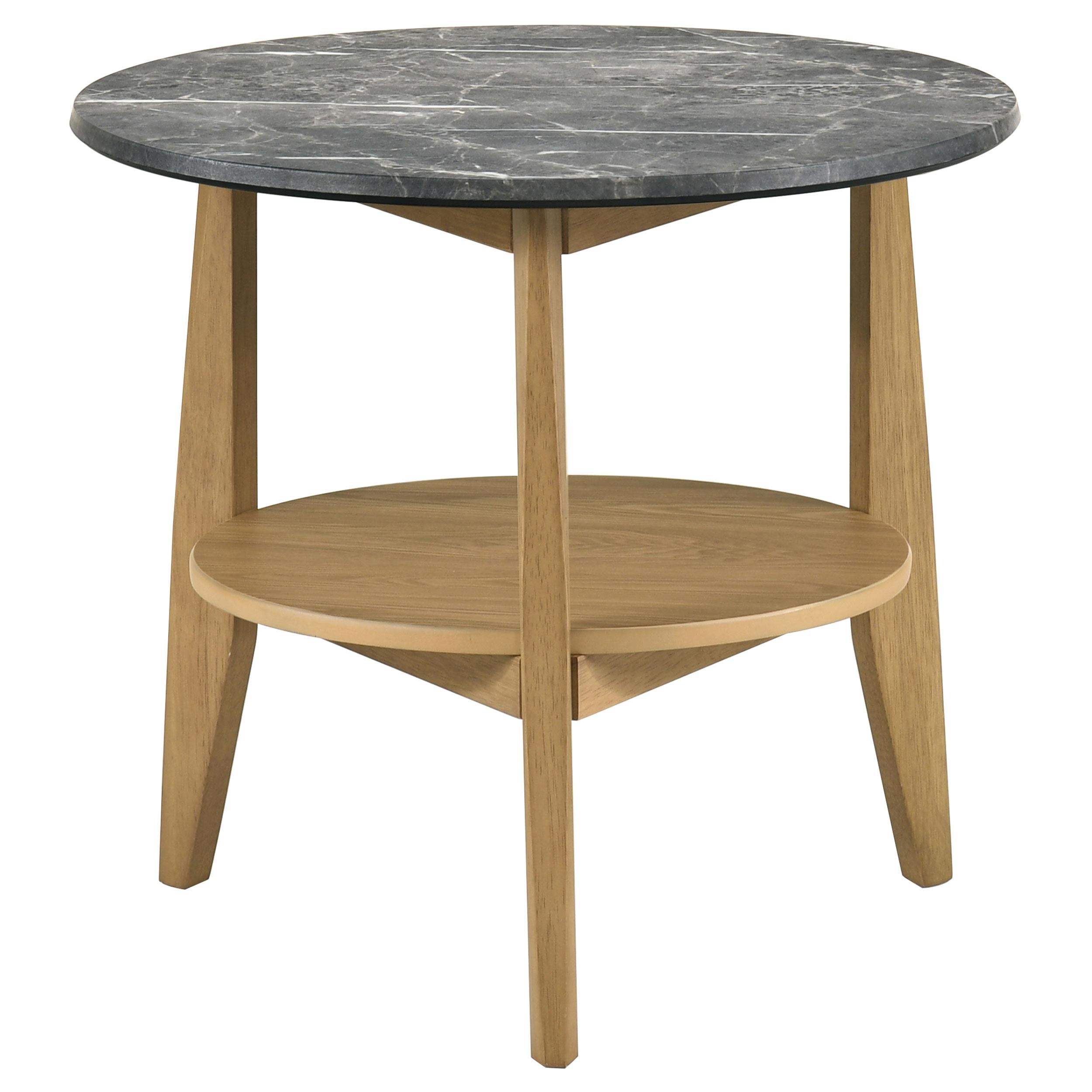  Coaster Furniture Bradley 706448-S2 2-Piece Round SmartTop Coffee Table Set - Grey/Natural IMAGE 6