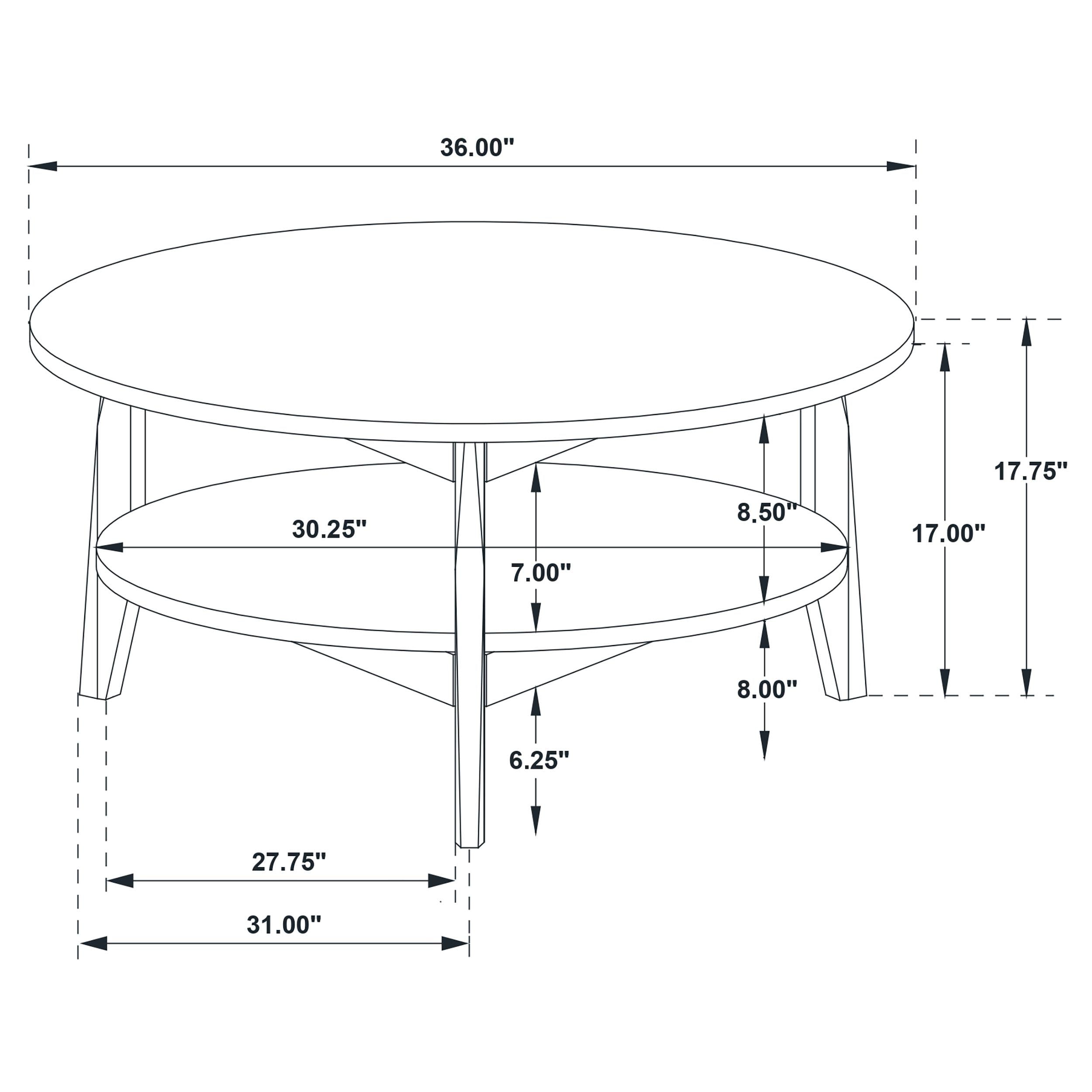  Coaster Furniture Bradley 706458-S2 2-Piece Round SmartTop Coffee Table Set Smokey and Brown - Smokey Grey/Brown IMAGE 11