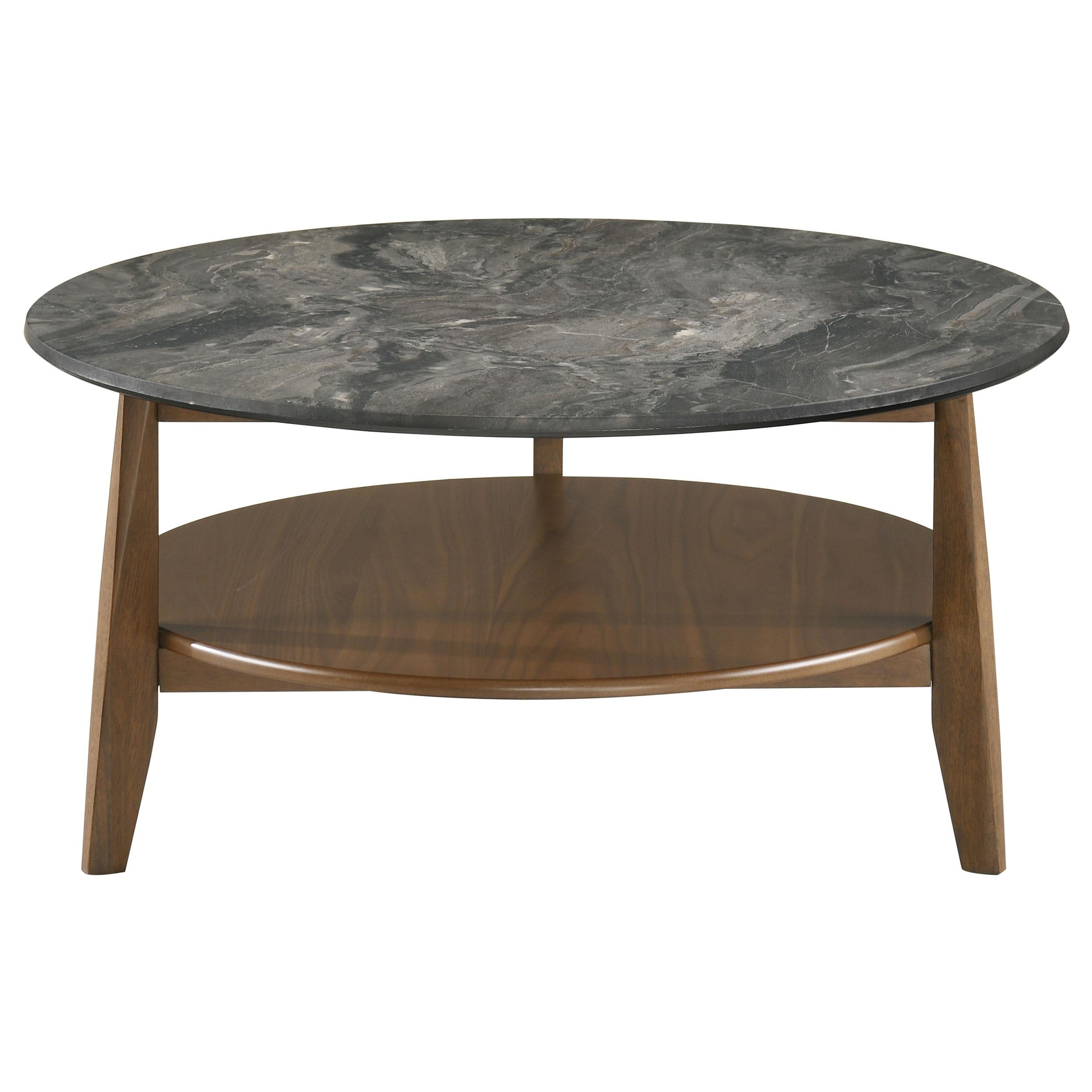  Coaster Furniture Bradley 706458-S3 3-Piece Round SmartTop Coffee Table Set Smokey and Brown - Smokey Grey/Brown IMAGE 8