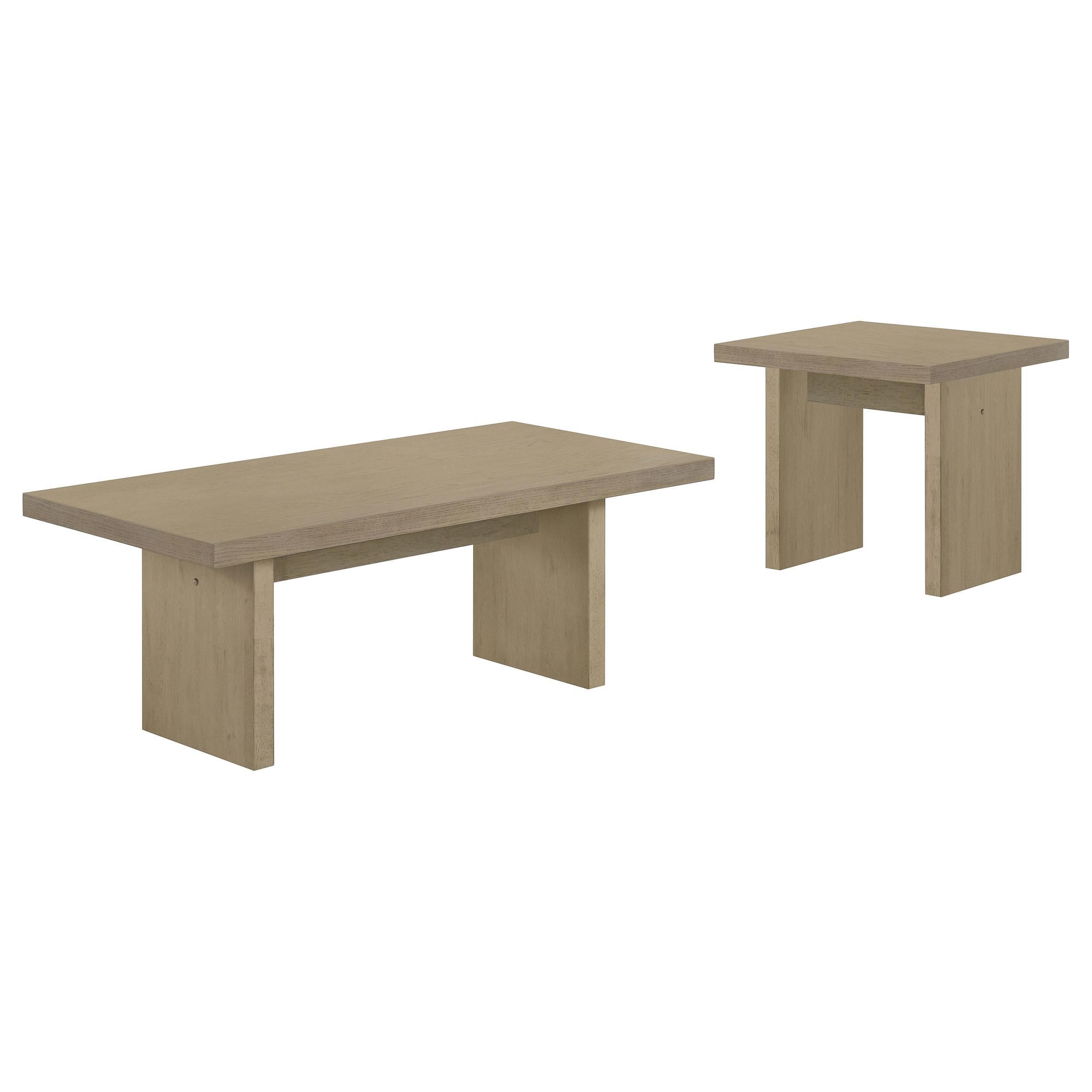  Coaster Furniture Decker 706467 Square Occasional End Table - Natural Oak IMAGE 2