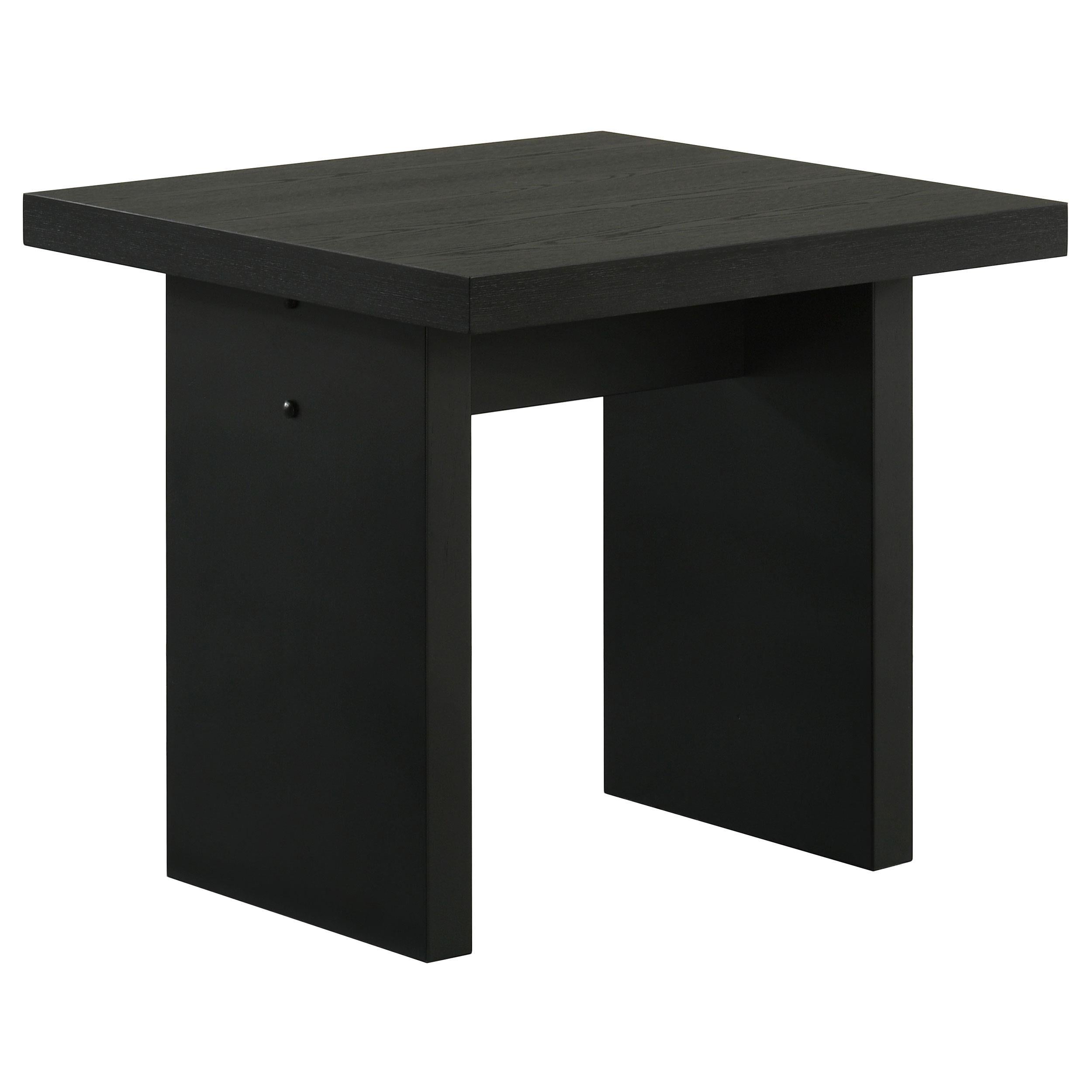  Coaster Furniture Decker 706477 Square Occasional End Table - Black IMAGE 1