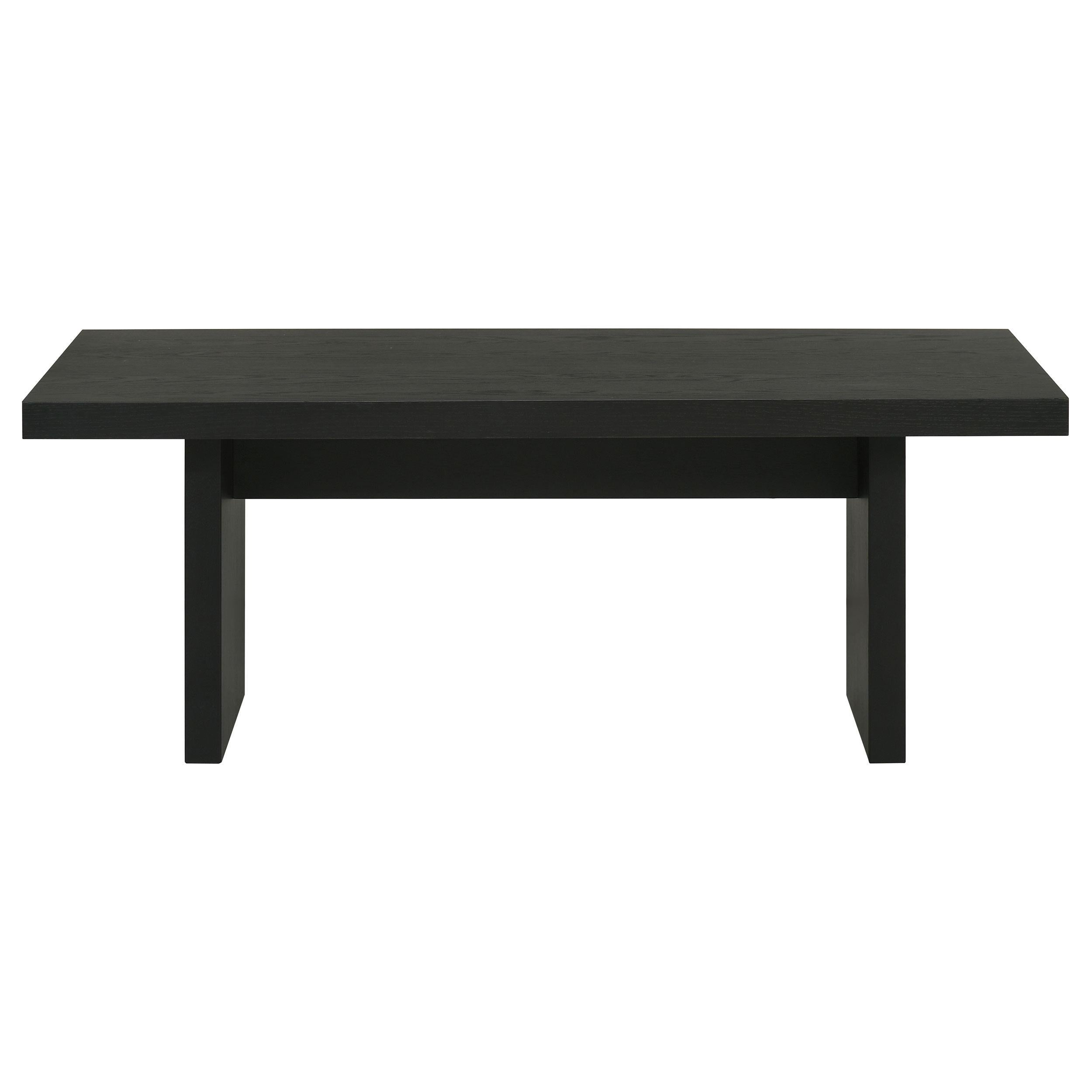  Coaster Furniture Decker 706478 47-Inch Rectangular Coffee Table - Black IMAGE 2