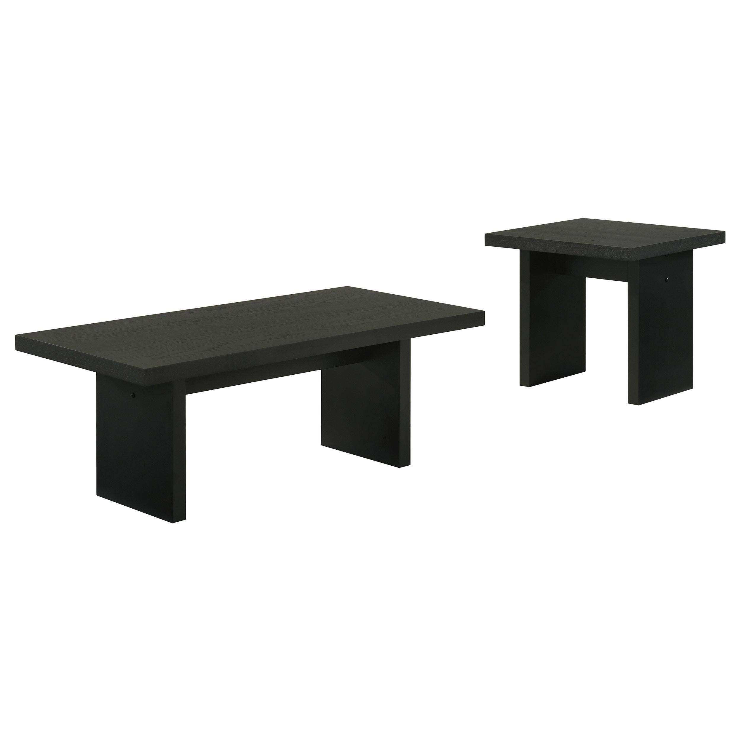  Coaster Furniture Decker 706478 47-Inch Rectangular Coffee Table - Black IMAGE 5