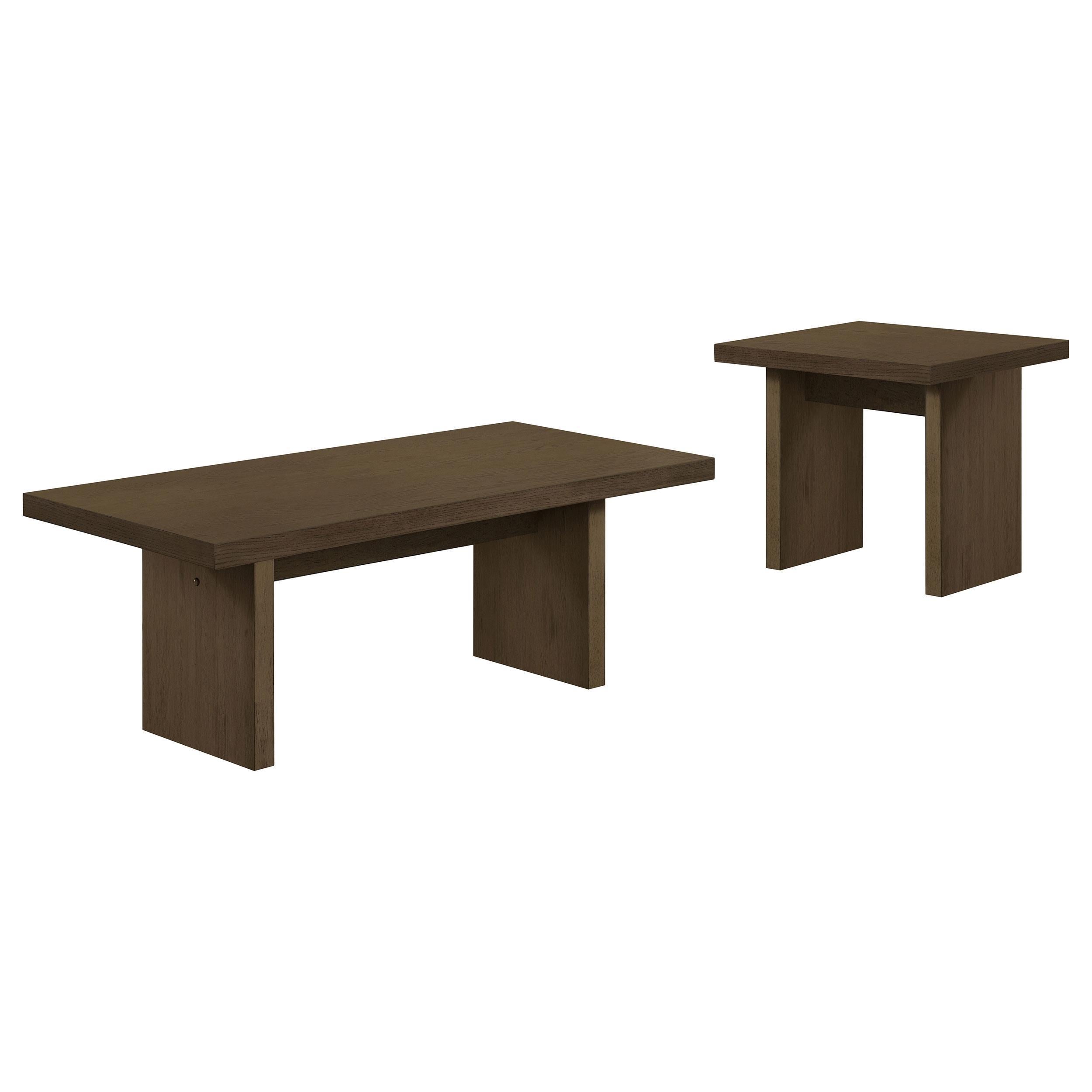  Coaster Furniture Decker 706487 Square Occasional End Table - Walnut IMAGE 2