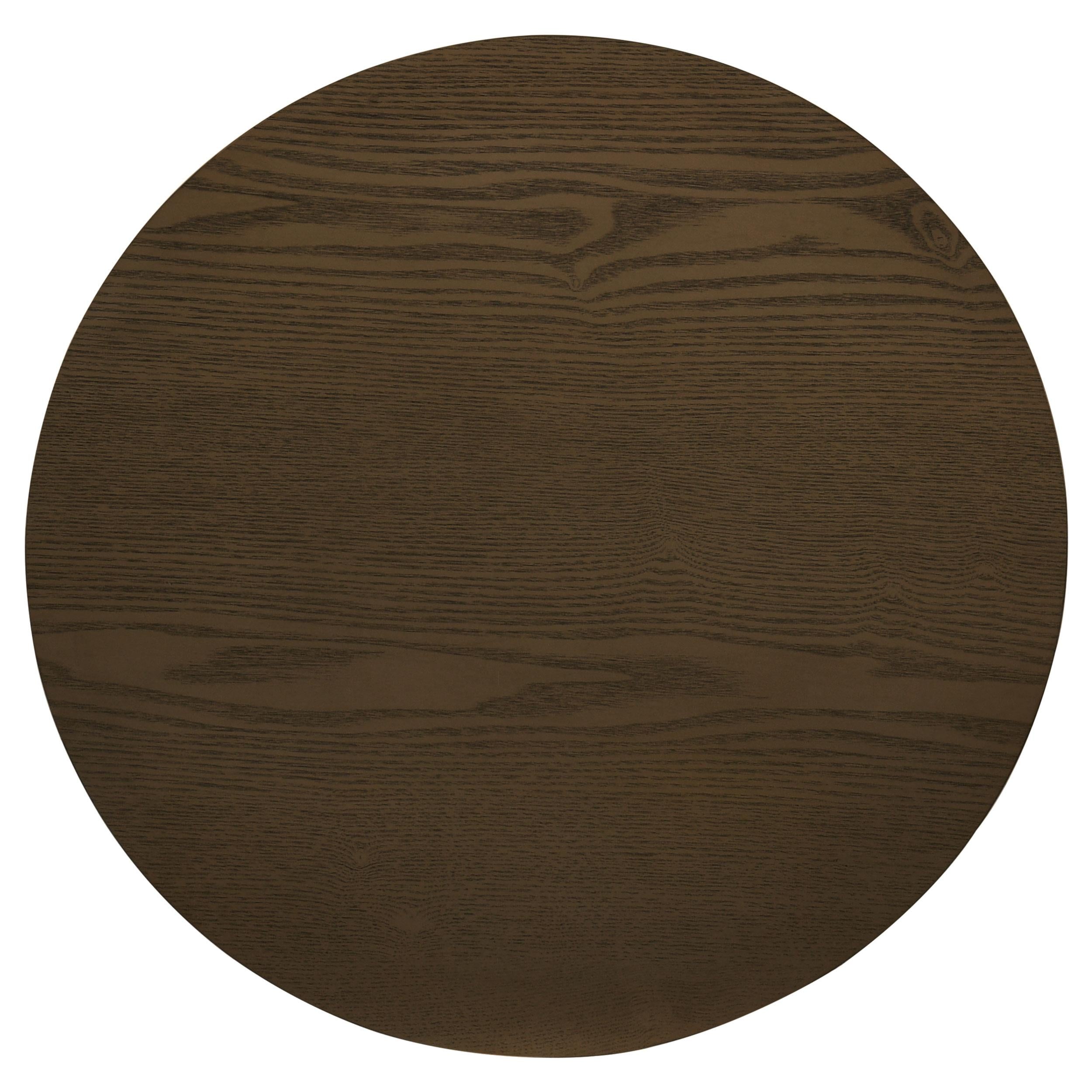  Coaster Furniture Hamlyn 706517 Round Fluted Occasional End Table - Walnut IMAGE 2