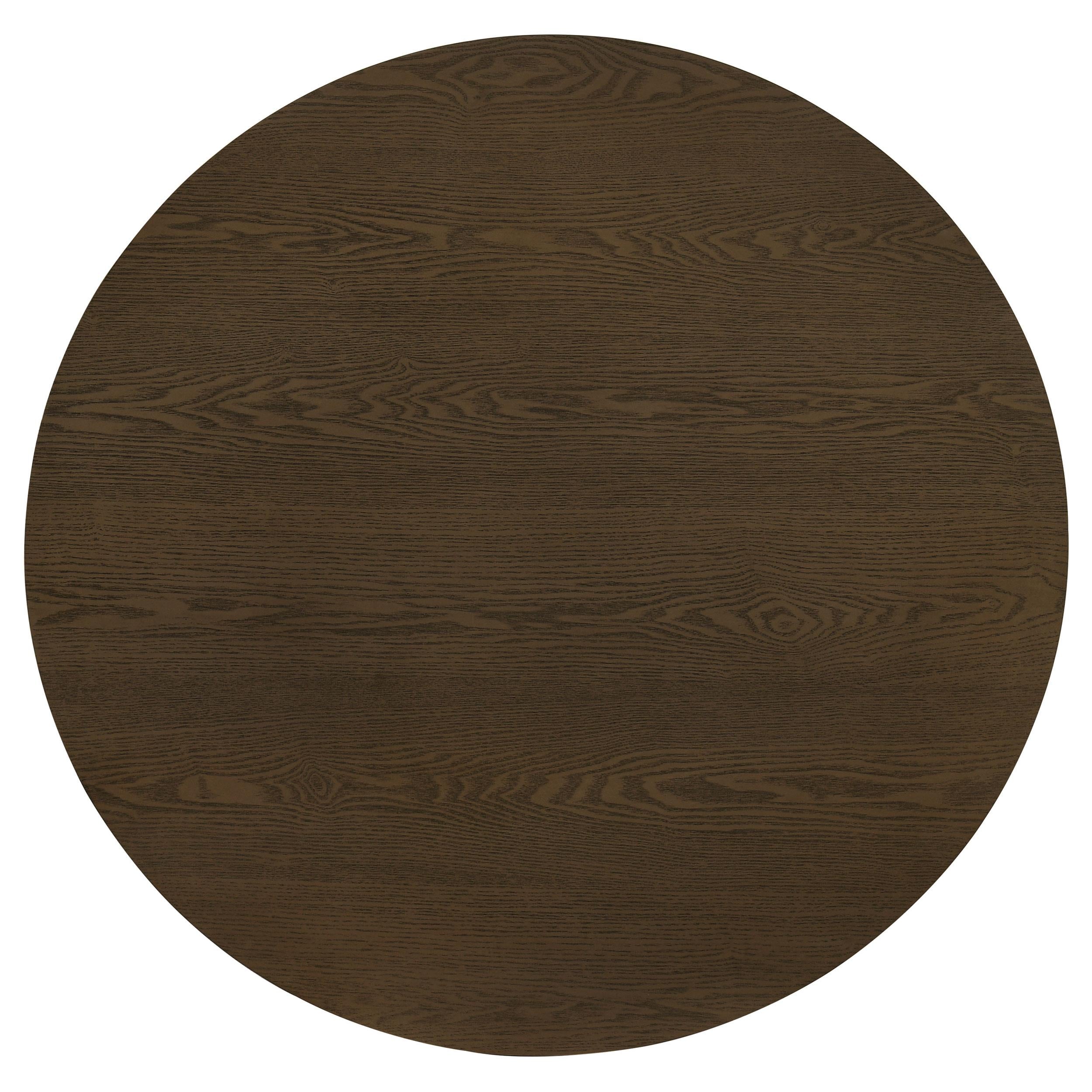  Coaster Furniture Hamlyn 706518 Round Fluted Occasional Coffee Table - Walnut IMAGE 2