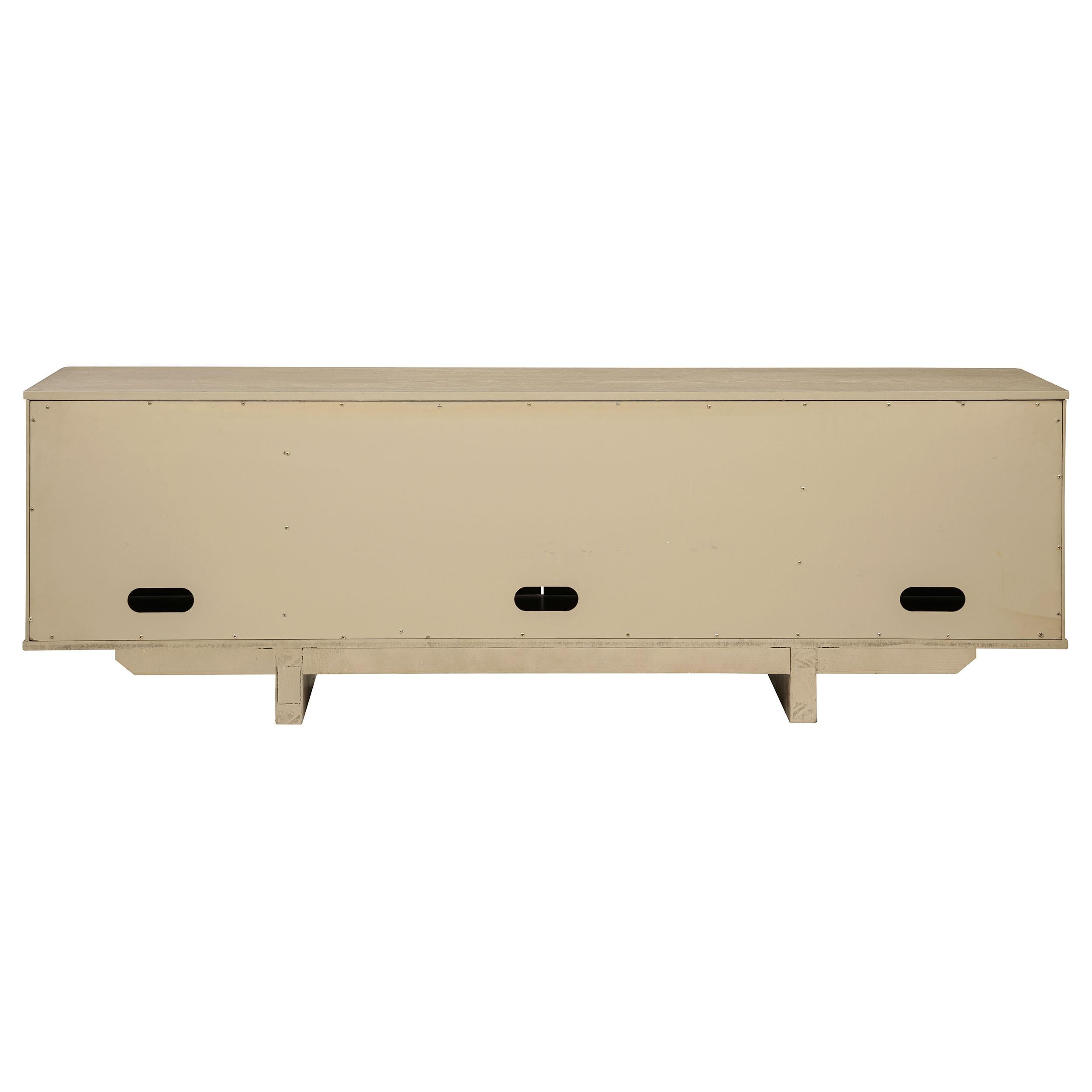  Coaster Furniture Kailani 706583 79-inch 4-door Cane TV Stand Media Console - Beige Oak IMAGE 4