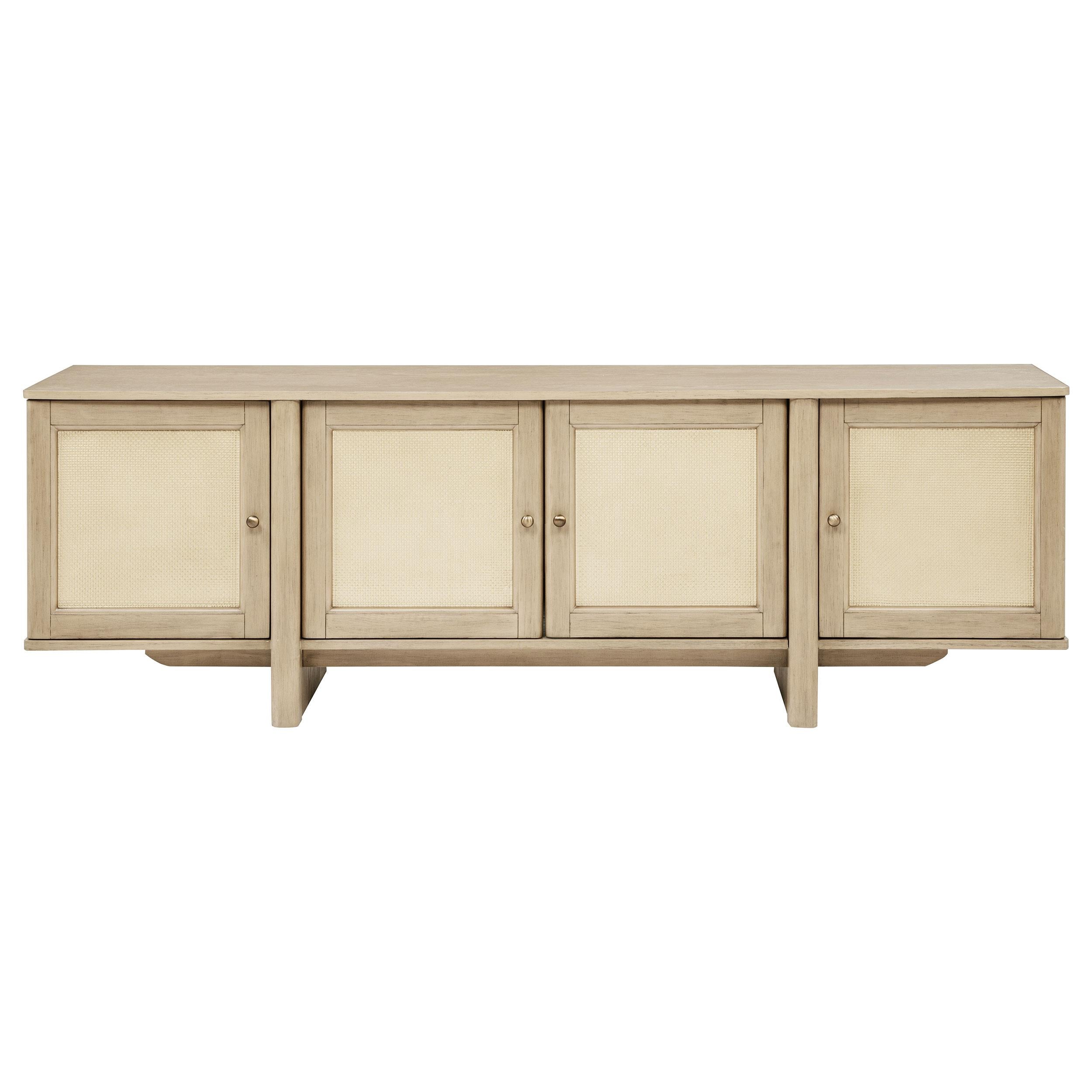  Coaster Furniture Kailani 706583 79-inch 4-door Cane TV Stand Media Console - Beige Oak IMAGE 9