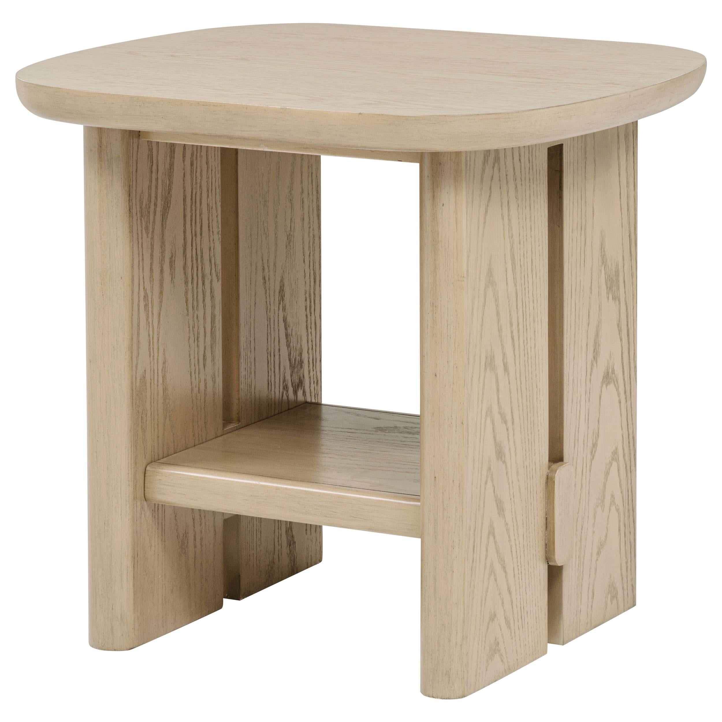  Coaster Furniture Kailani 706587 Coastal Square Side Table with Shelf - Beige Oak IMAGE 3