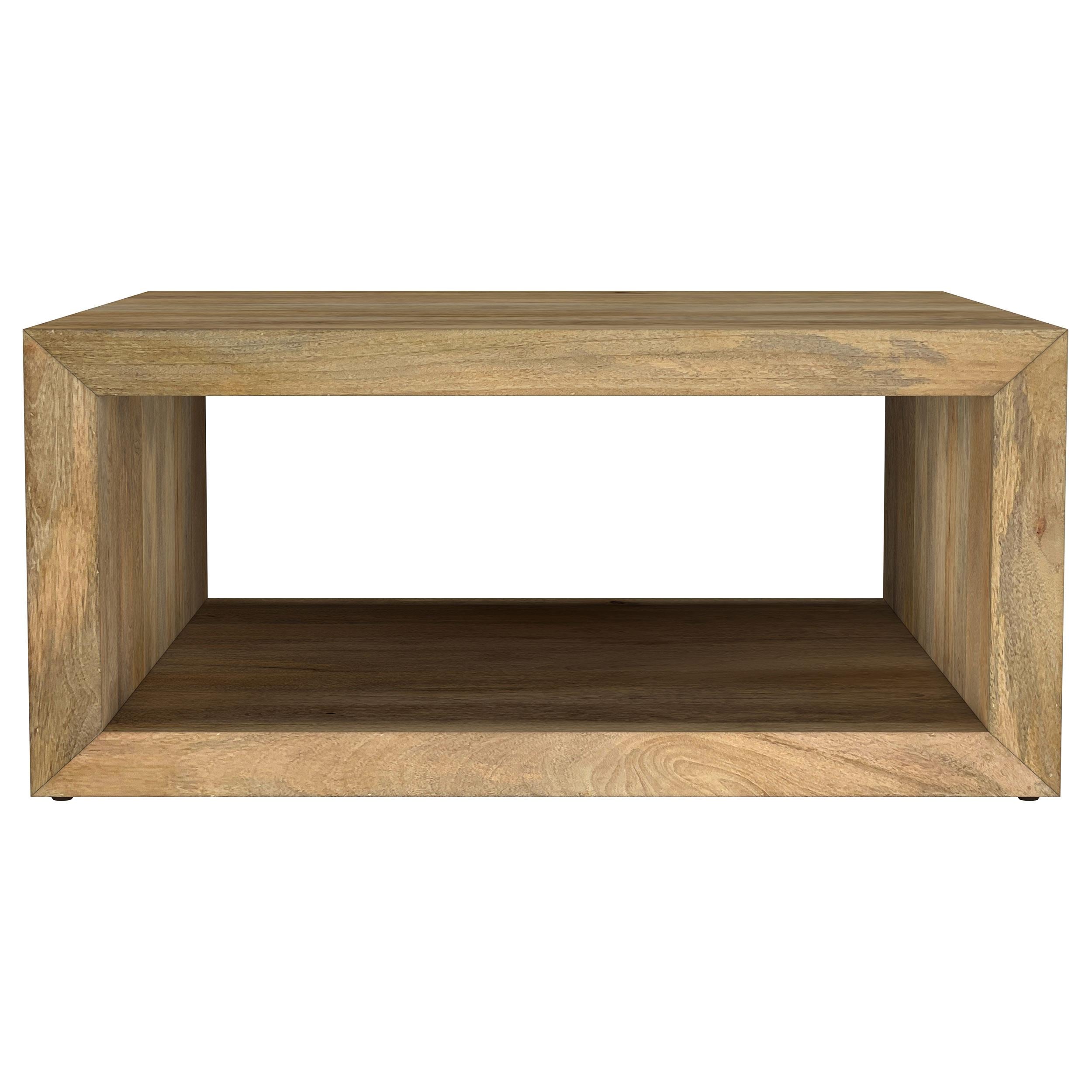  Coaster Furniture Benton 706838 Square Solid Mango Wood Coffee Table - Natural IMAGE 3