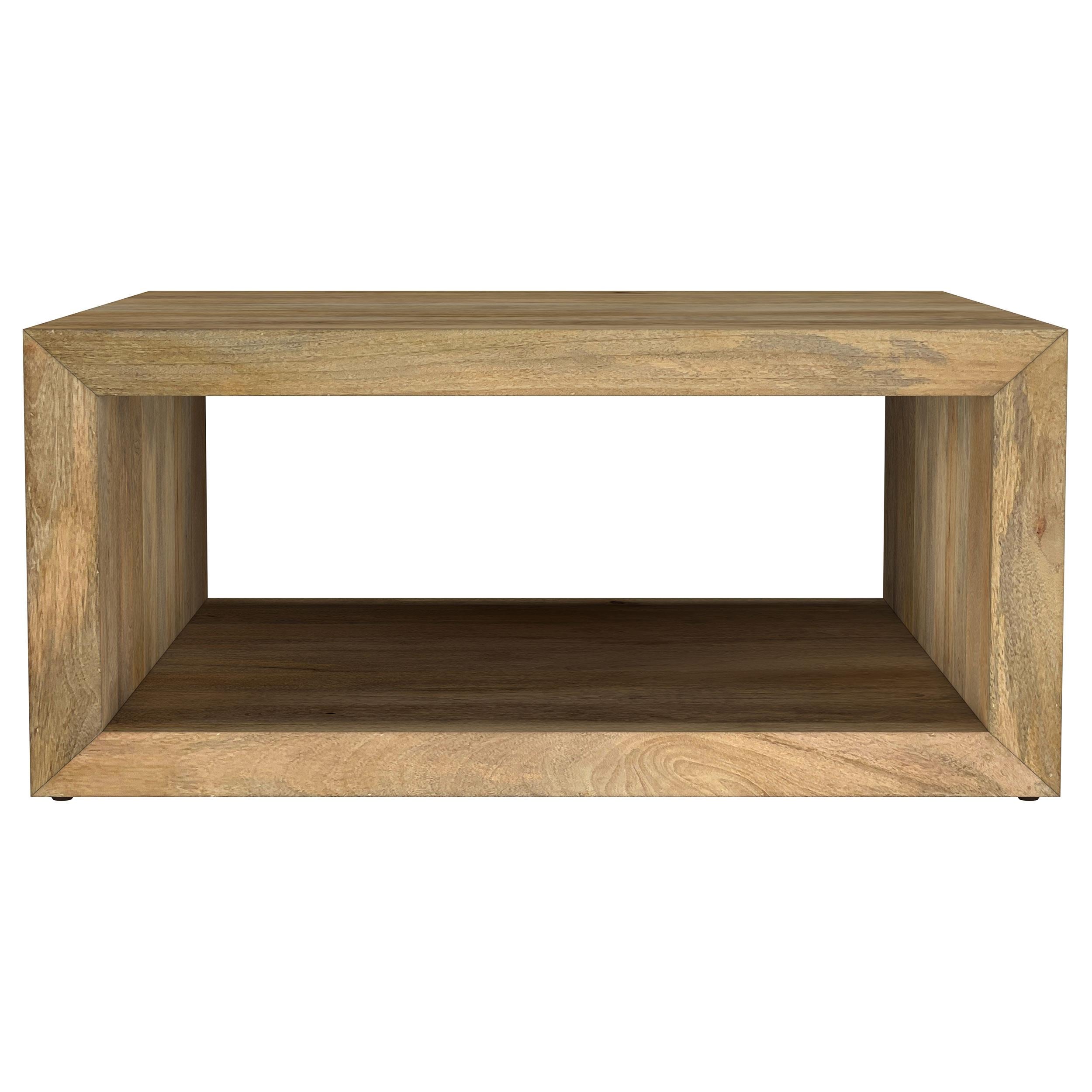  Coaster Furniture Benton 706838 Square Solid Mango Wood Coffee Table - Natural IMAGE 9