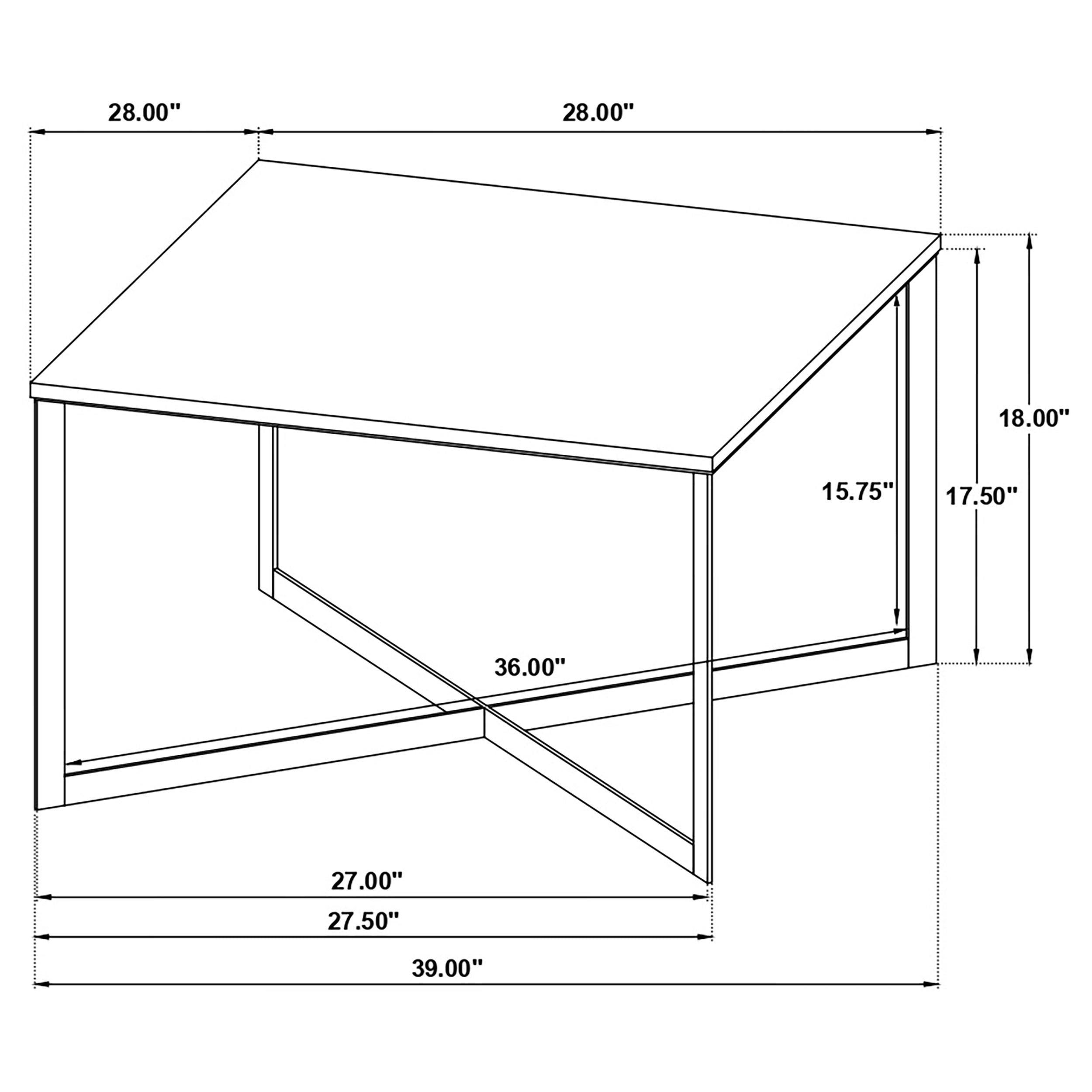  Coaster Furniture Tobin 707698-S2 2-piece Marble Top Coffee and End Table Set - White IMAGE 9