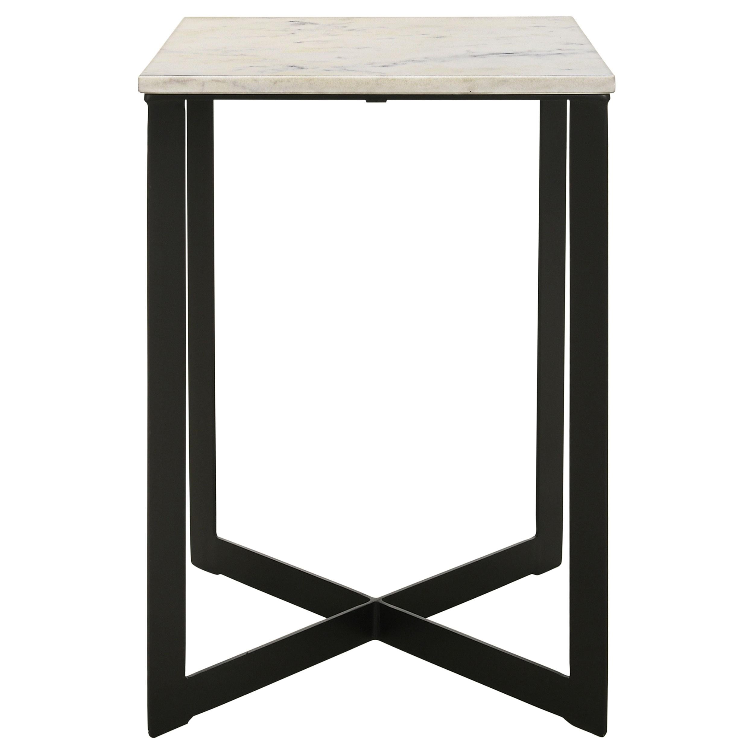  Coaster Furniture Tobin 707698-S3 3-piece Marble Top Coffee and End Table Set - White IMAGE 2