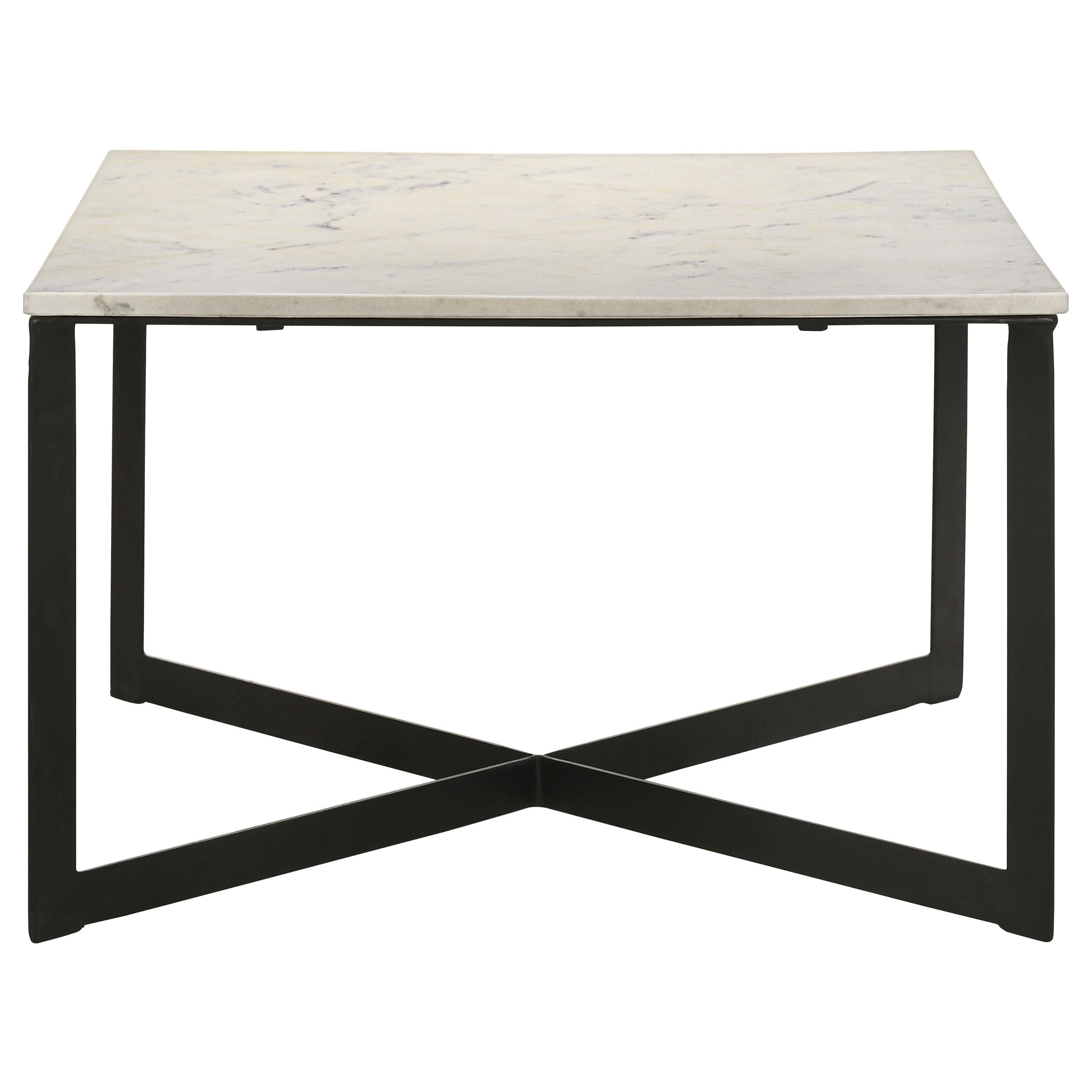  Coaster Furniture Tobin 707698-S3 3-piece Marble Top Coffee and End Table Set - White IMAGE 5