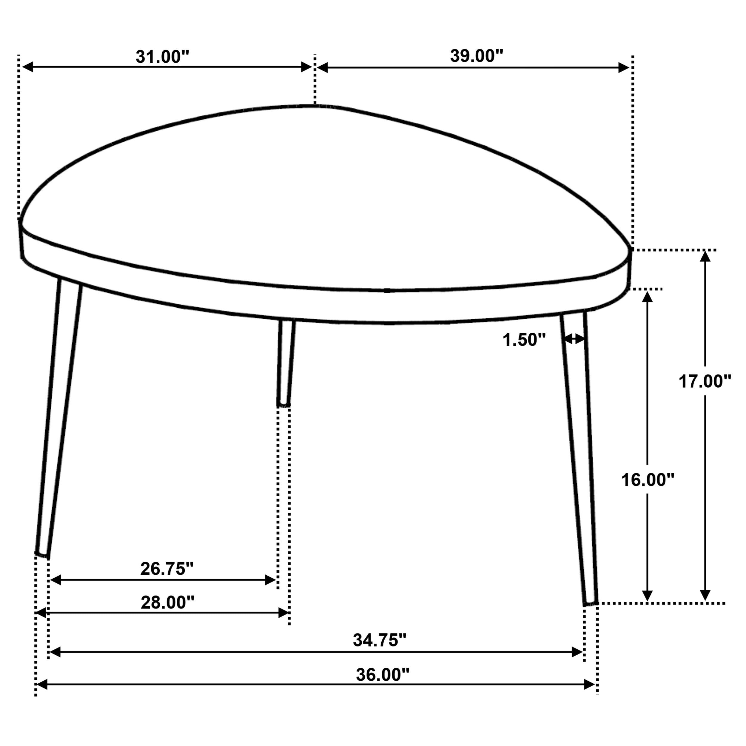  Coaster Furniture Odessa 707918-S2 2-piece Triangular Coffee and End Table Set - Black IMAGE 11