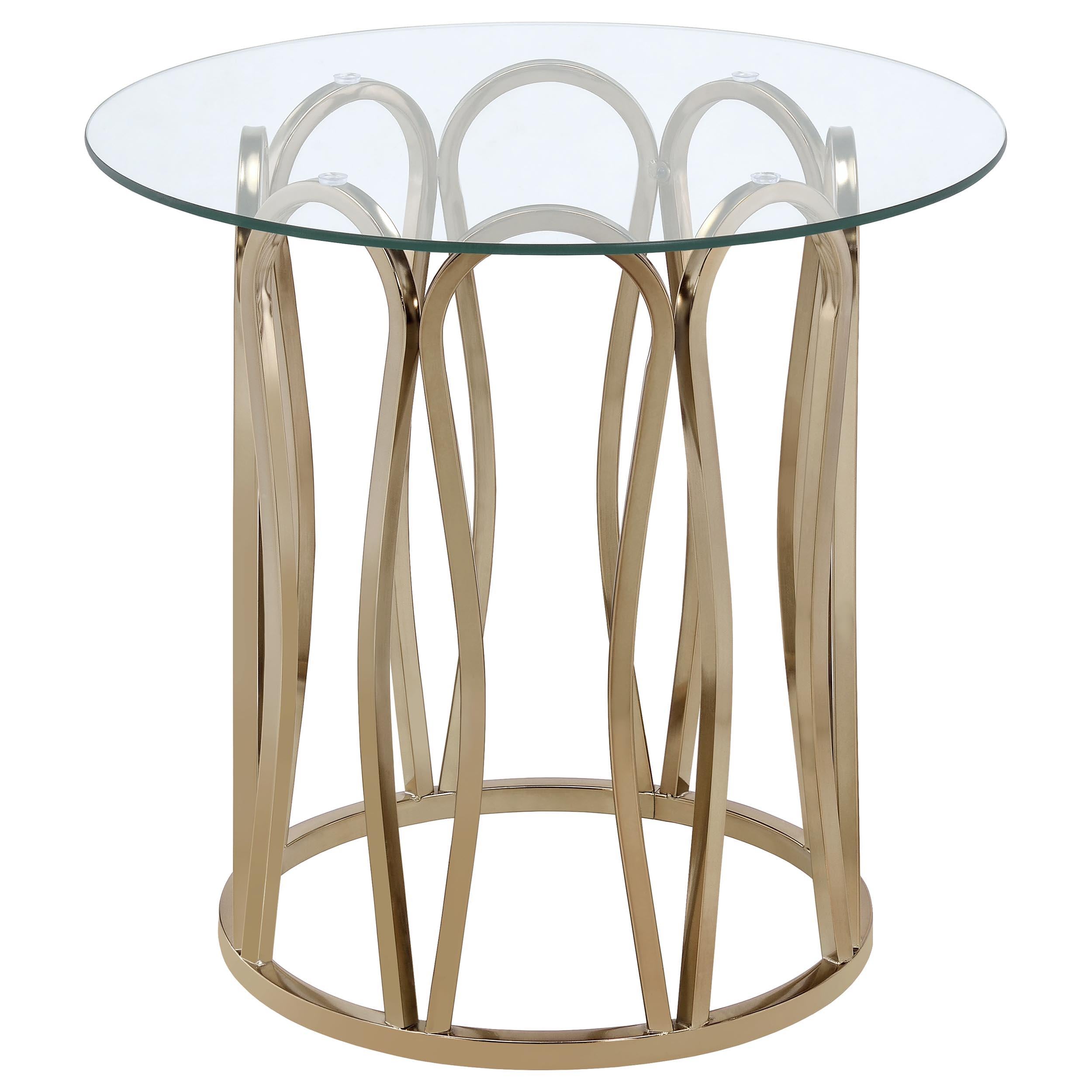  Coaster Furniture Monett 708058-S2 2-piece Coffee and End Table Set - Chocolate Chrome IMAGE 3