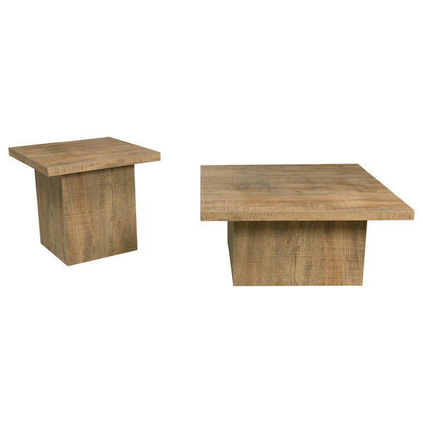Coaster Furniture Devar 708068-S2 2-piece Square Coffee and End Table Set - Mango