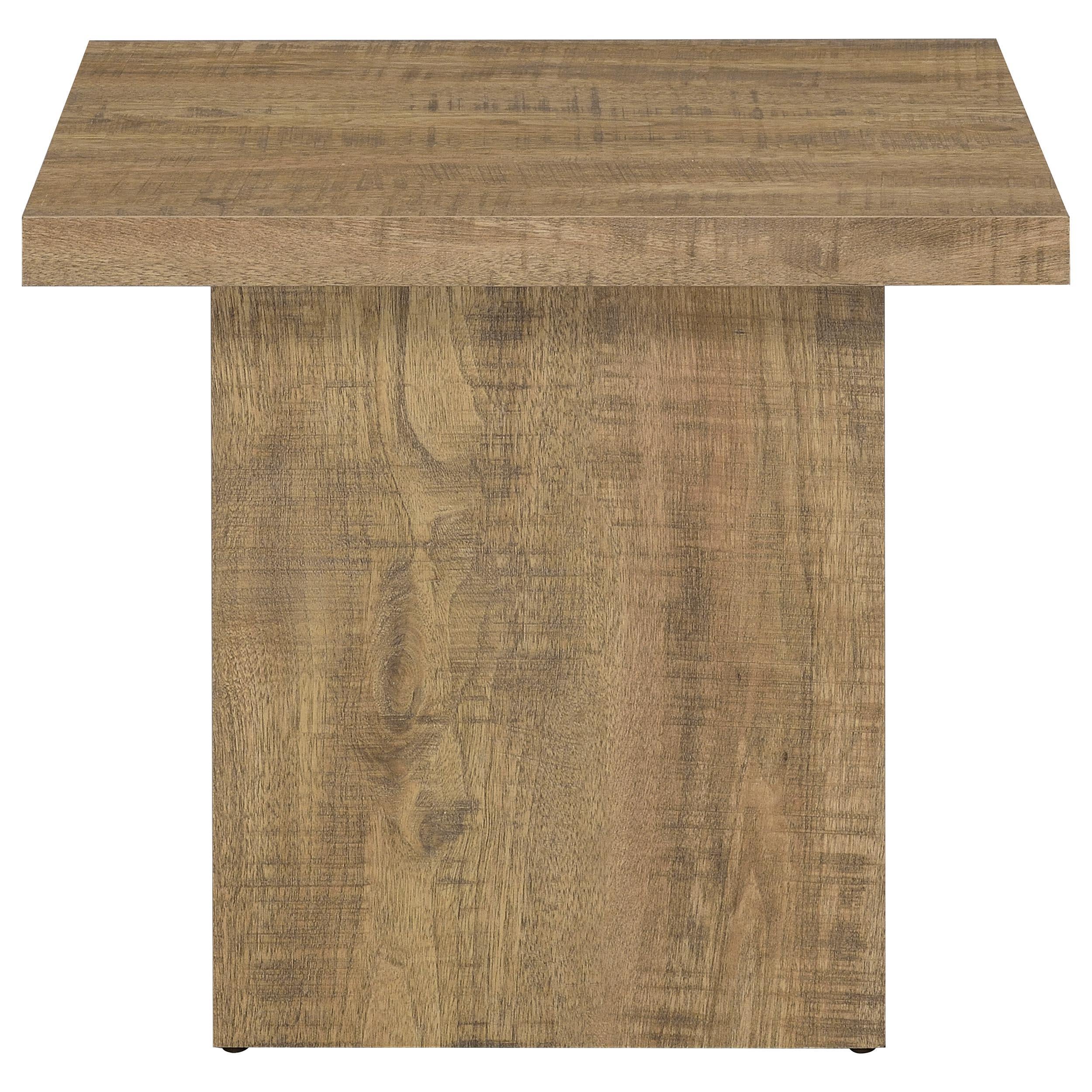  Coaster Furniture Devar 708068-S3 3-piece Square Coffee and End Table Set - Mango IMAGE 4