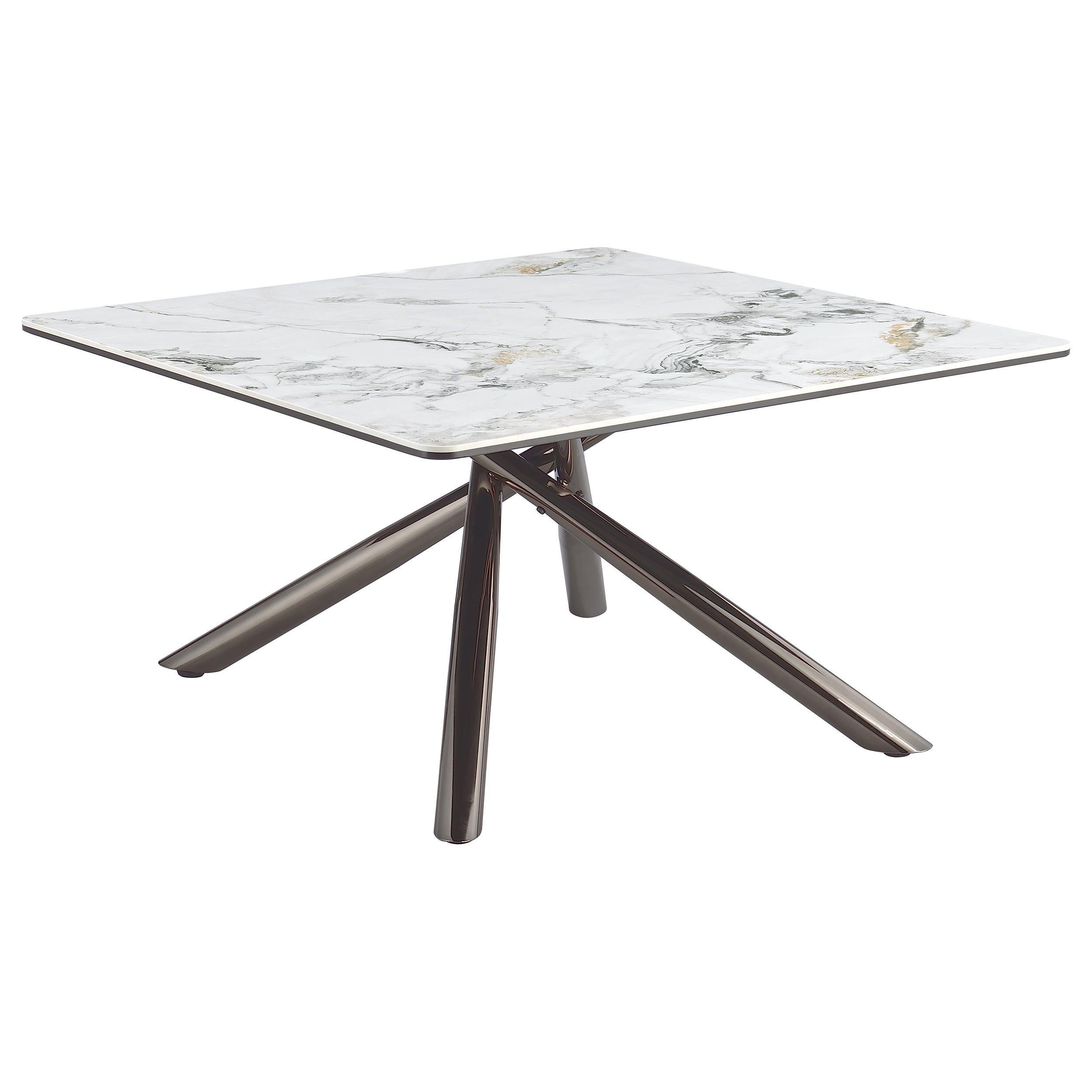  Coaster Furniture Carvell 708138-S3 3-piece Square Coffee and End Table Set - Mirage White IMAGE 5
