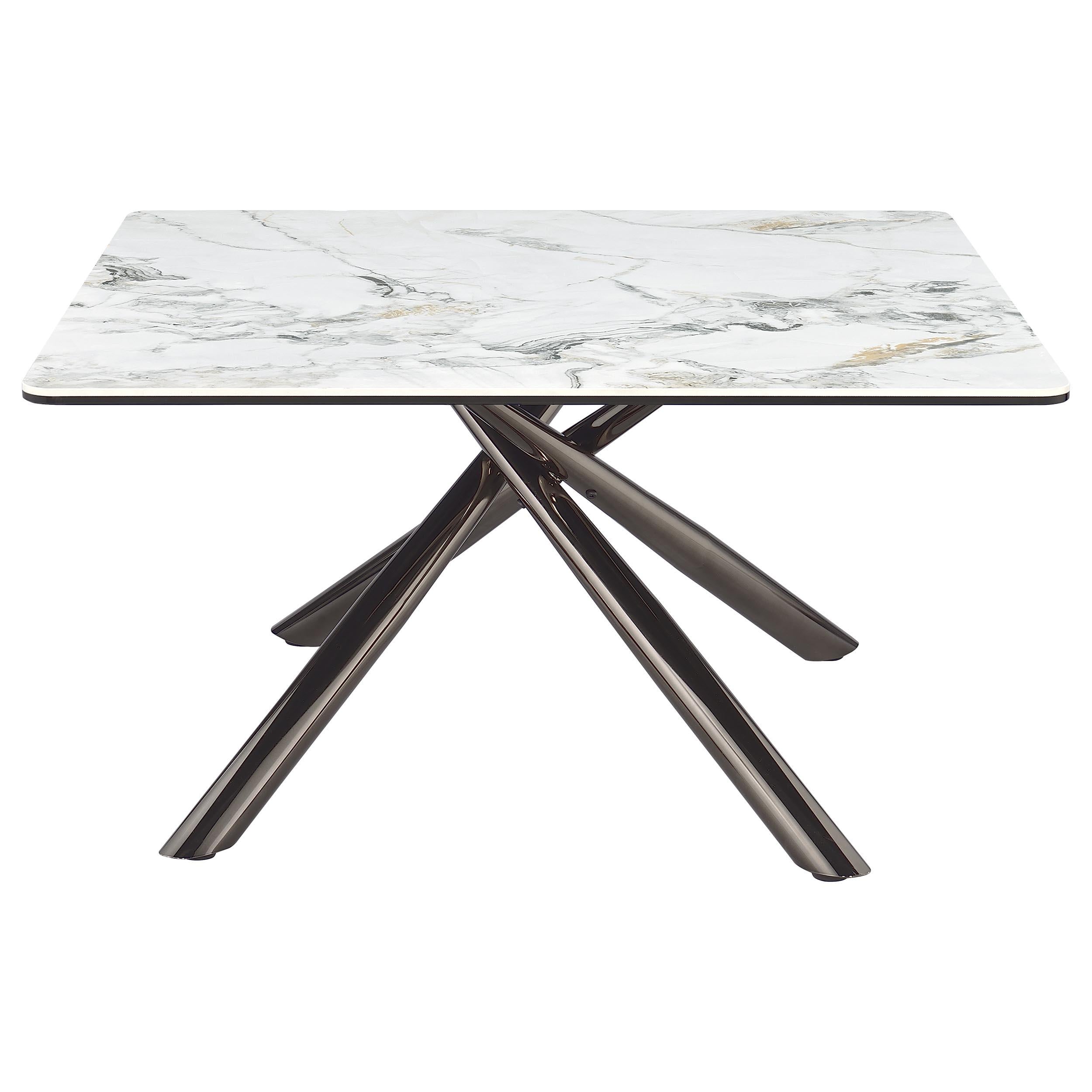  Coaster Furniture Carvell 708138-S3 3-piece Square Coffee and End Table Set - Mirage White IMAGE 6