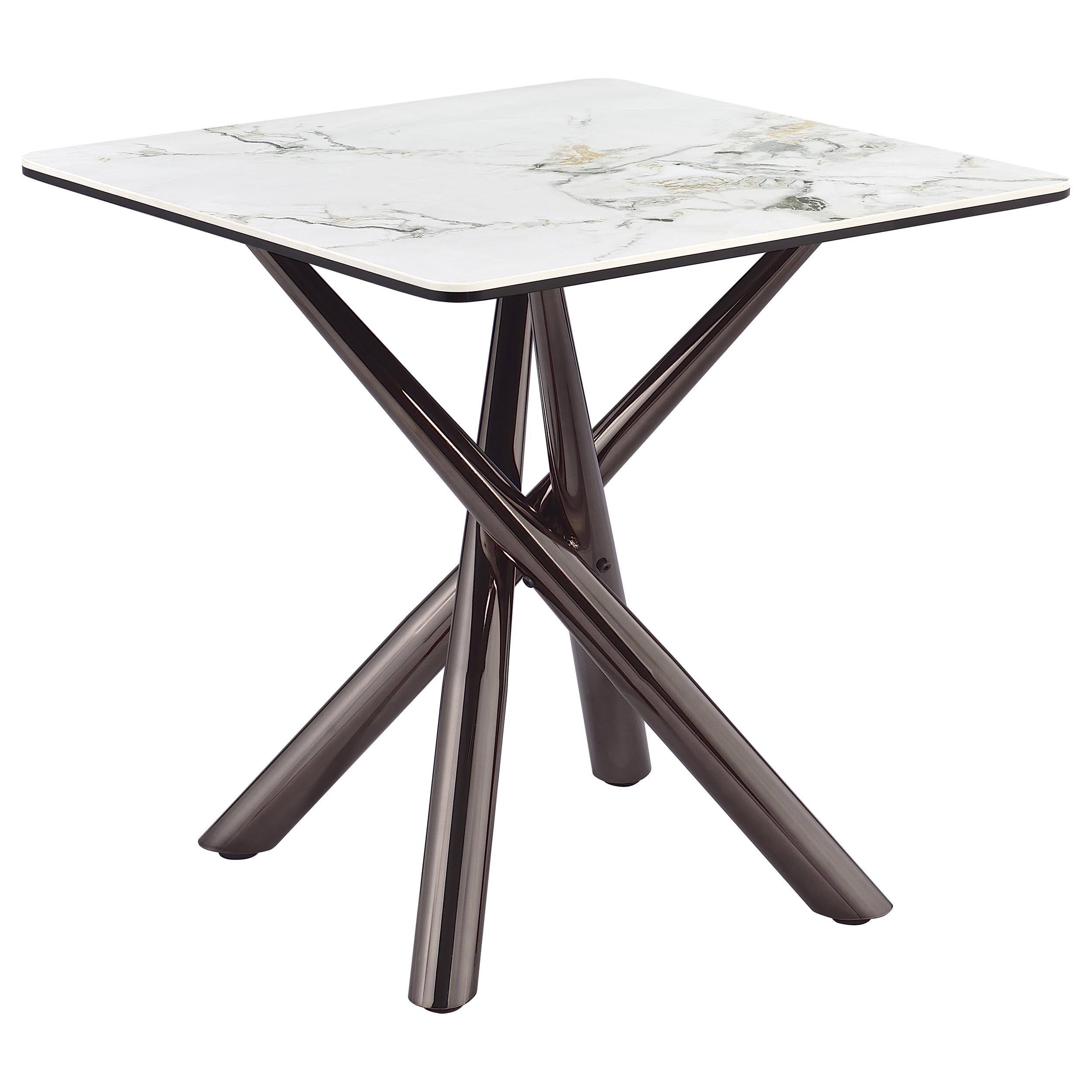  Coaster Furniture Carvell 708138-S3 3-piece Square Coffee and End Table Set - Mirage White IMAGE 7