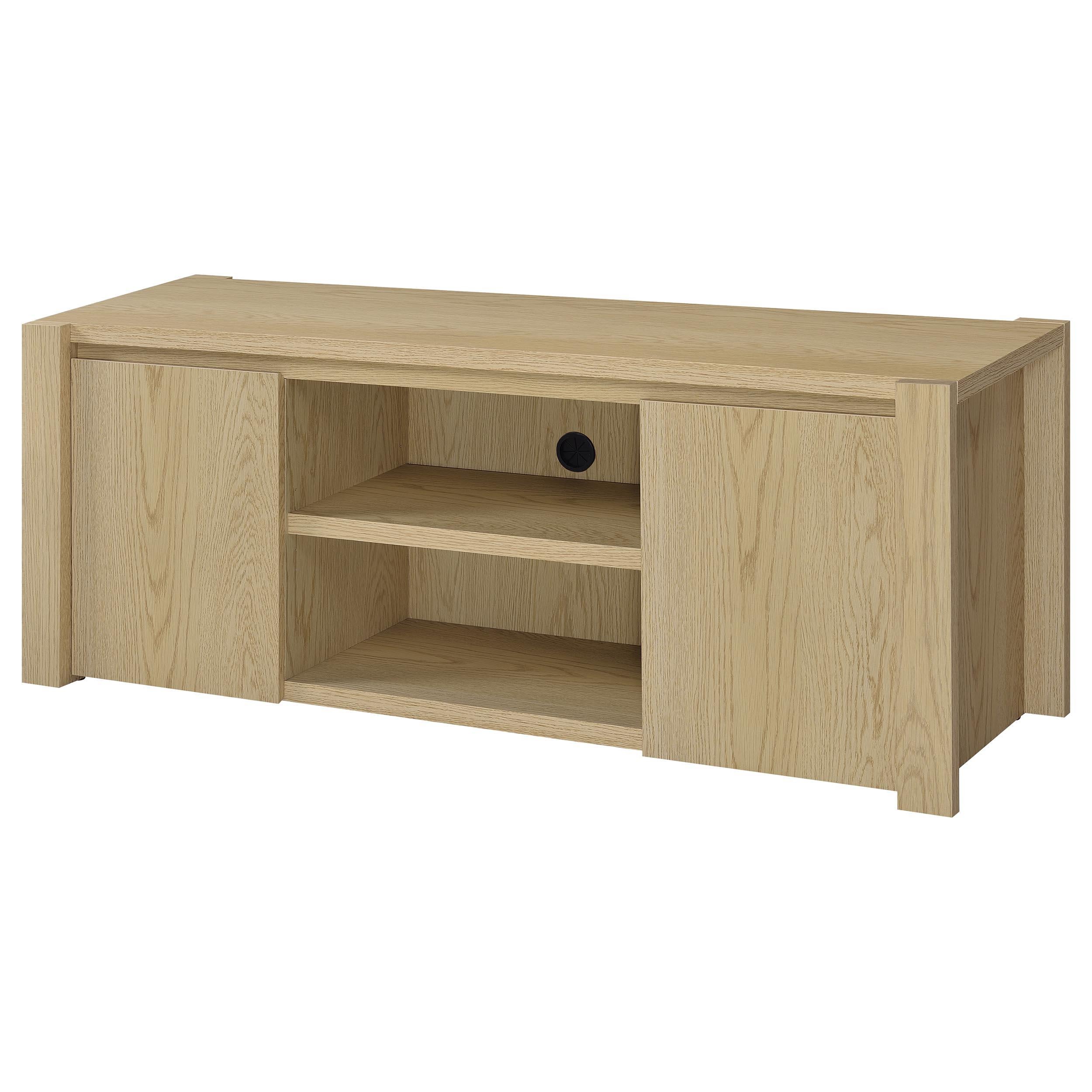  Coaster Furniture Laurelton 708222 60-inch 2-door TV Stand Media Console - Light Oak IMAGE 2