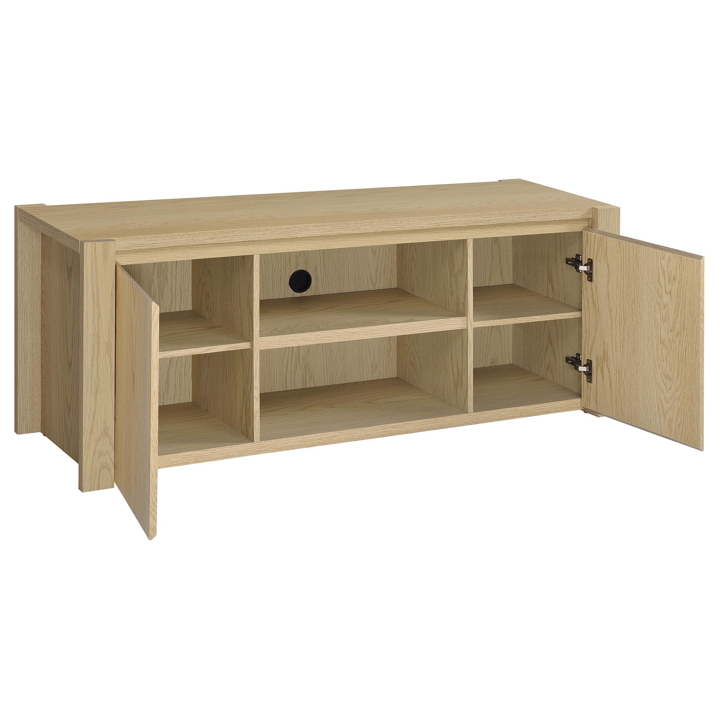  Coaster Furniture Laurelton 708222-SET 3-piece Entertainment Center TV Stand - Light Oak IMAGE 14