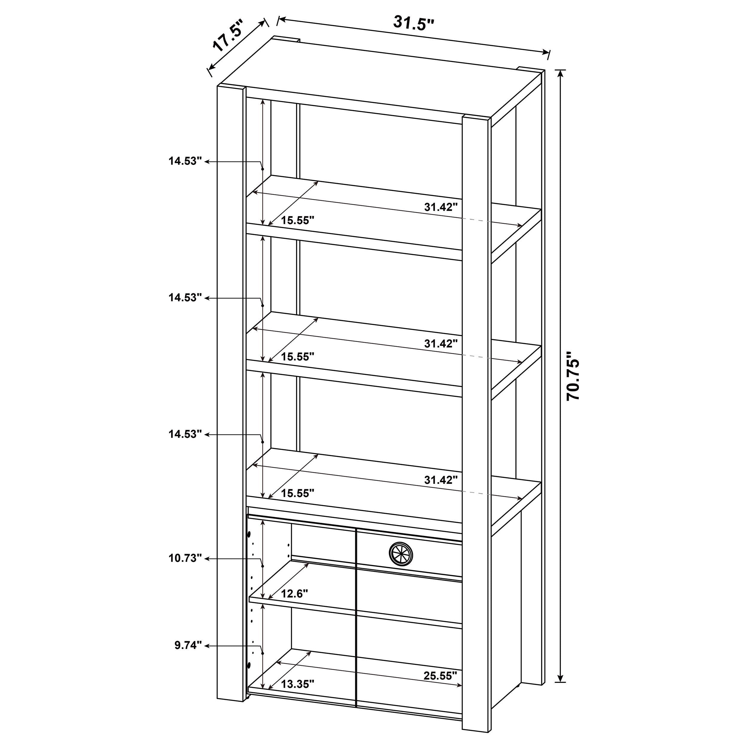  Coaster Furniture Laurelton 708222-SET 3-piece Entertainment Center TV Stand - Light Oak IMAGE 18