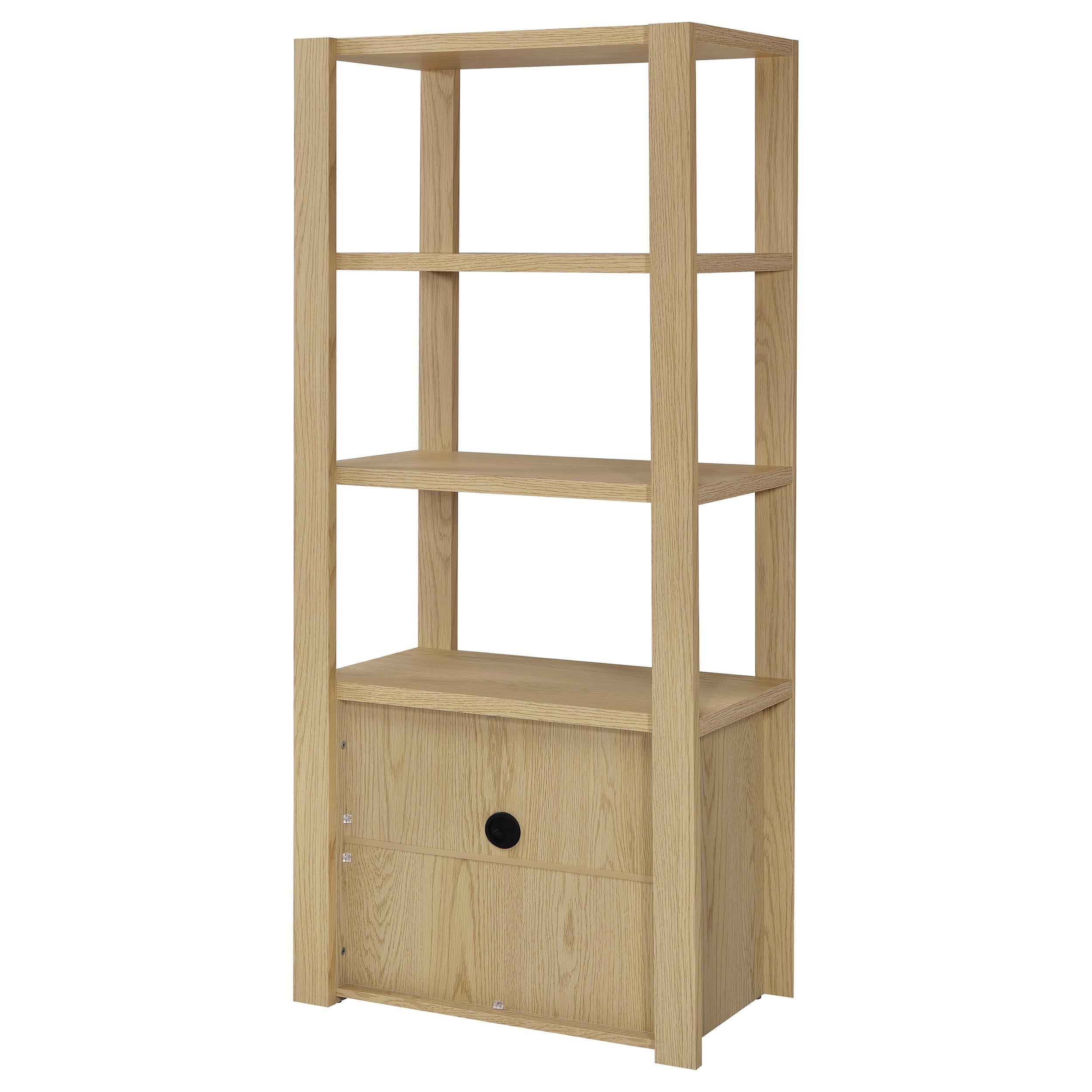  Coaster Furniture Laurelton 708224 3-shelf Media Tower Tall Pier Cabinet - Light Oak IMAGE 10