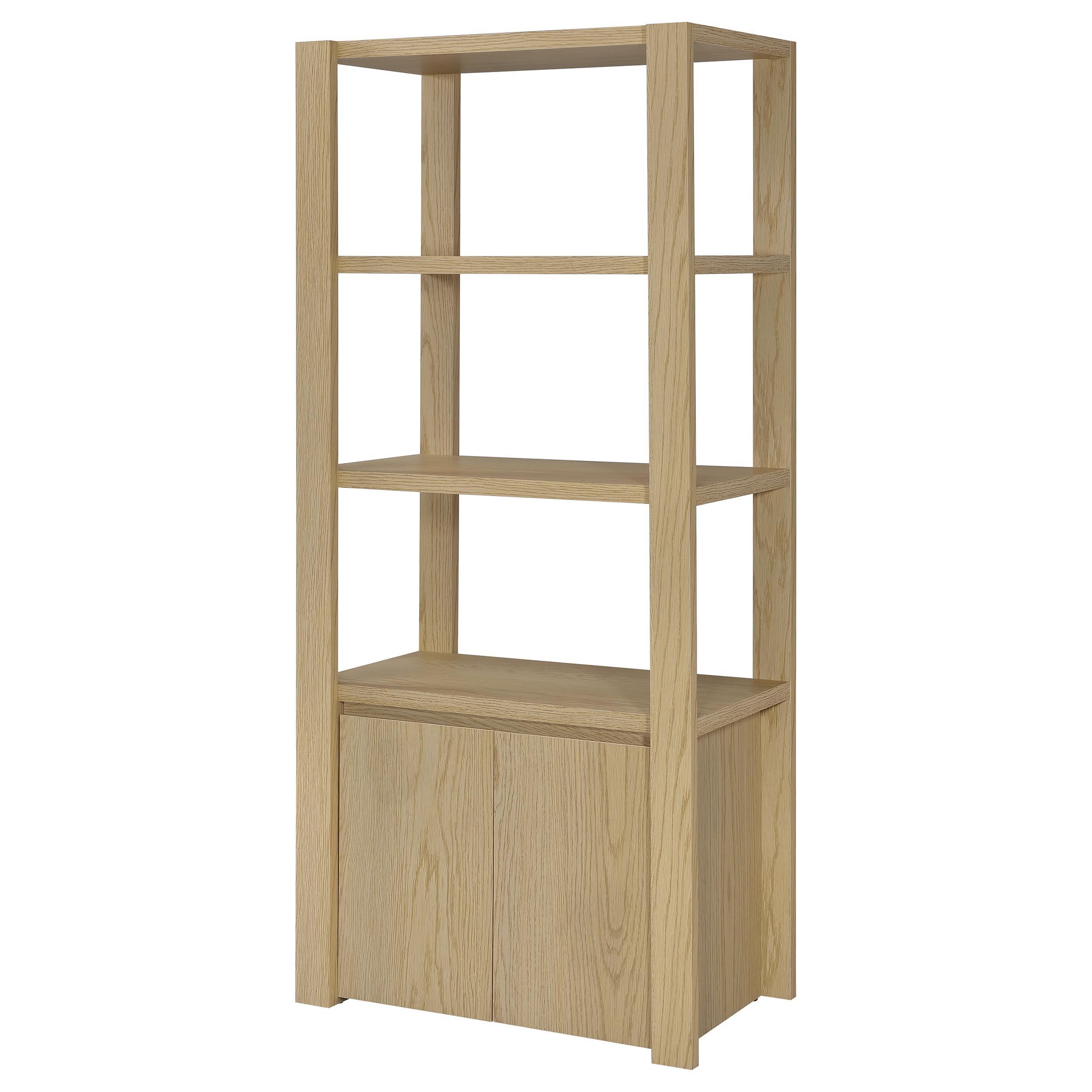  Coaster Furniture Laurelton 708224 3-shelf Media Tower Tall Pier Cabinet - Light Oak IMAGE 3