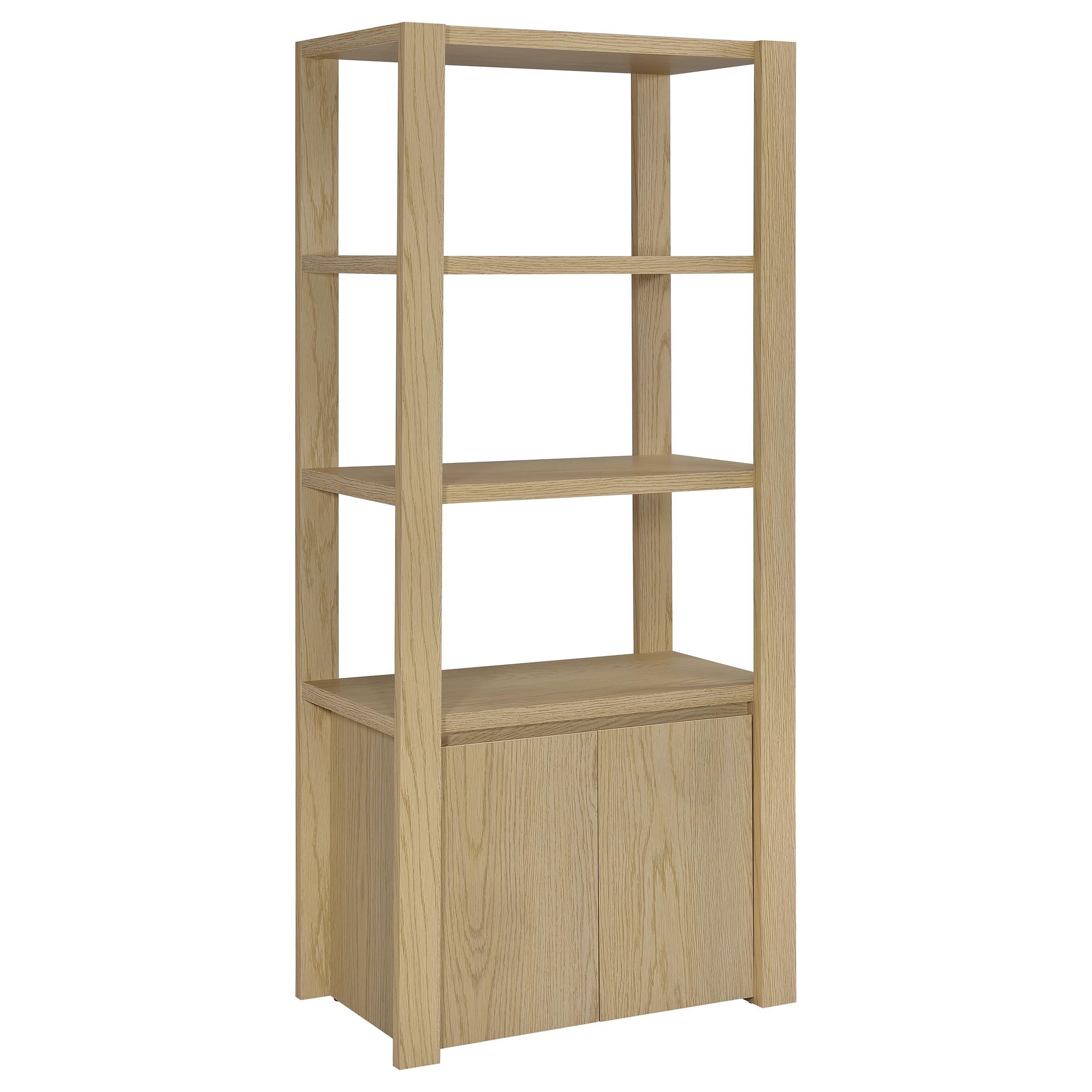  Coaster Furniture Laurelton 708224 3-shelf Media Tower Tall Pier Cabinet - Light Oak IMAGE 5