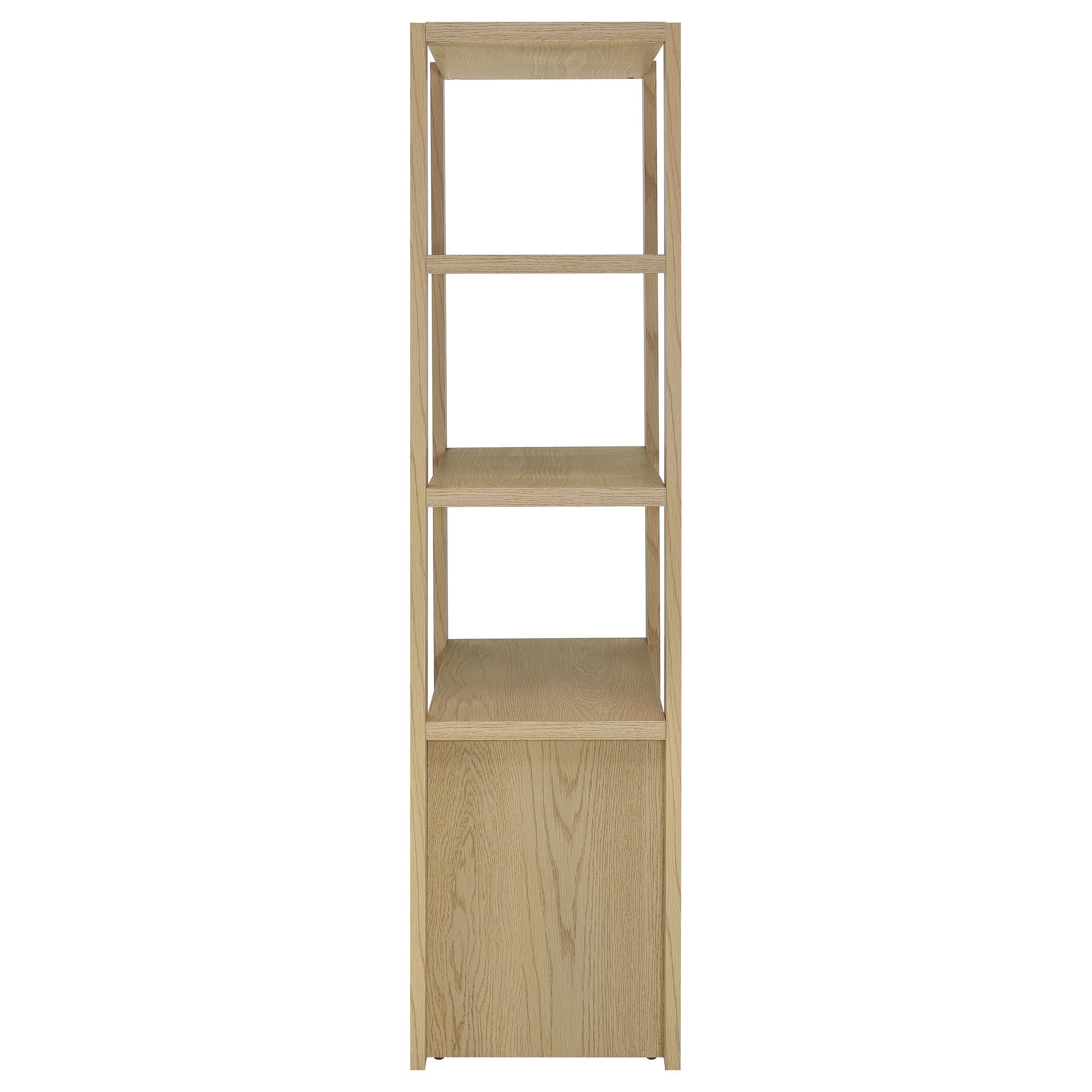  Coaster Furniture Laurelton 708224 3-shelf Media Tower Tall Pier Cabinet - Light Oak IMAGE 6
