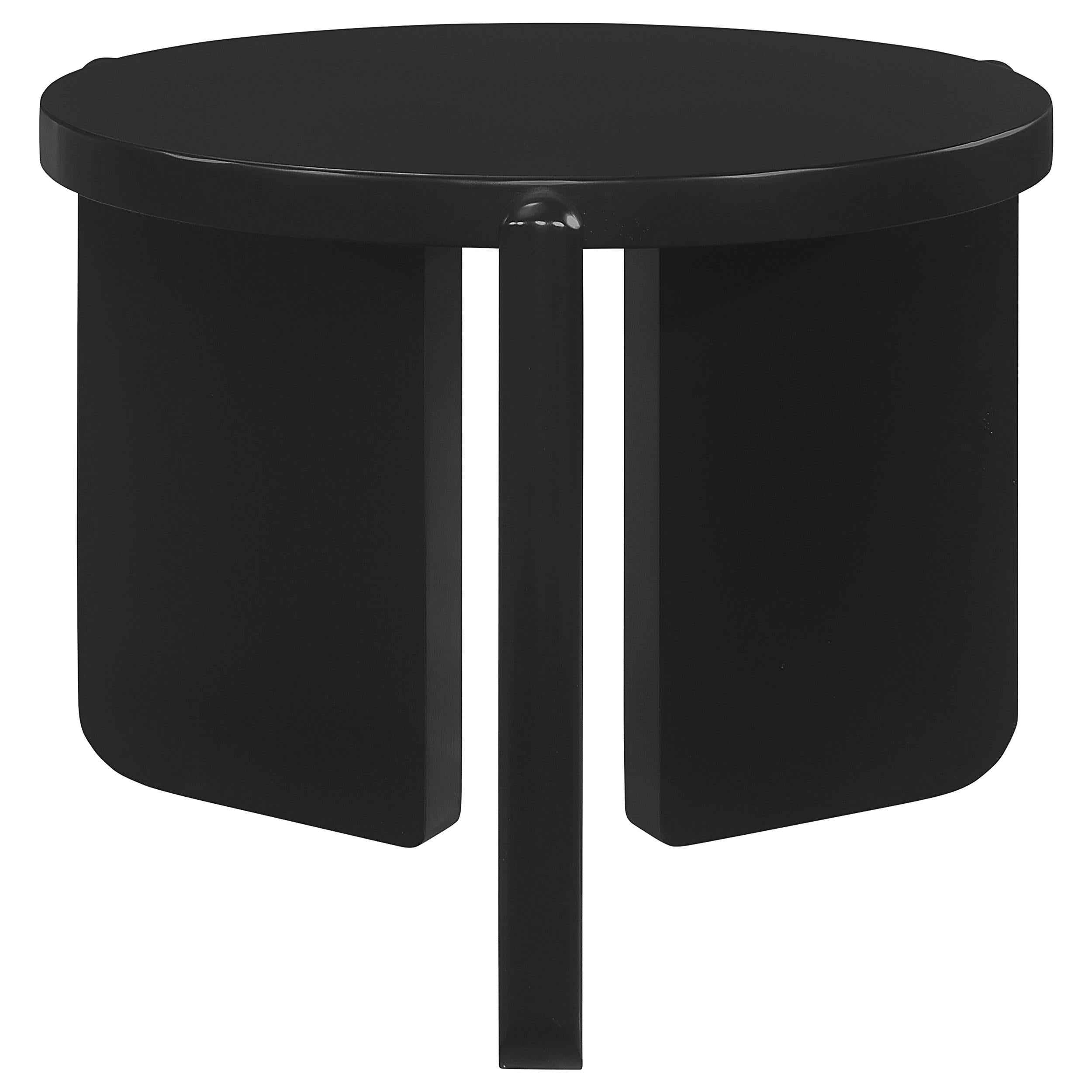  Coaster Furniture Cordova 709678-S3 3-piece Solid Wood Coffee and End Table Set - Black IMAGE 8
