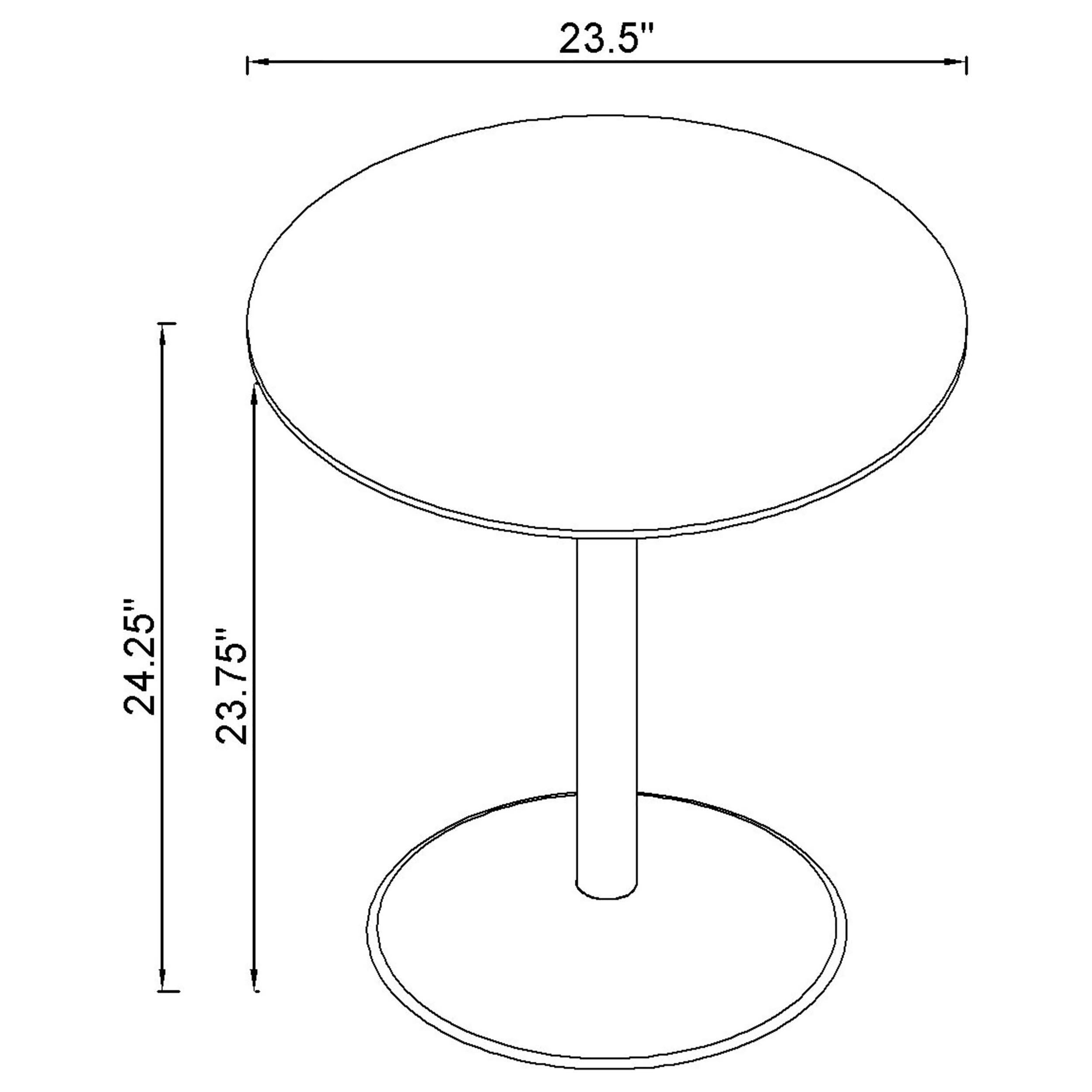  Coaster Furniture Ganso 709688-S3 3-piece Round Glass Top Coffee and End Table Set - Black IMAGE 5