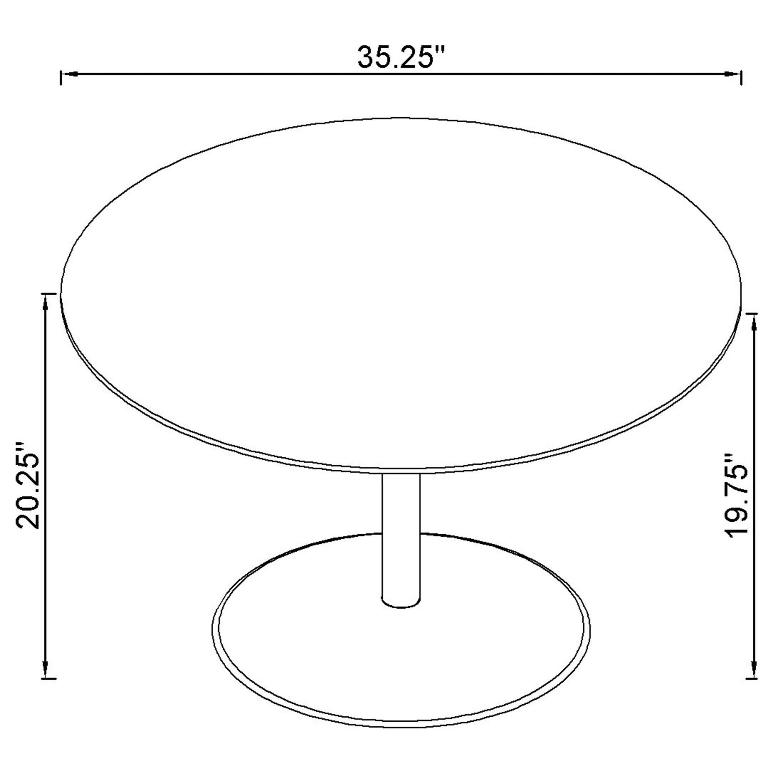  Coaster Furniture Ganso 709688-S3 3-piece Round Glass Top Coffee and End Table Set - Black IMAGE 6