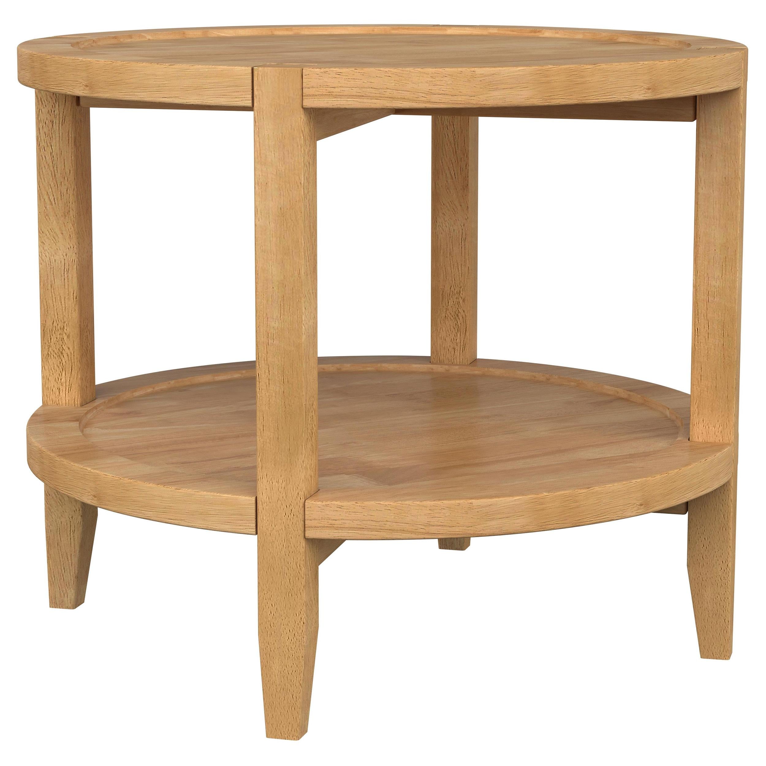 Coaster Furniture Camillo 709698-S3 3-piece Round Coffee and End Table Set - Maple IMAGE 10