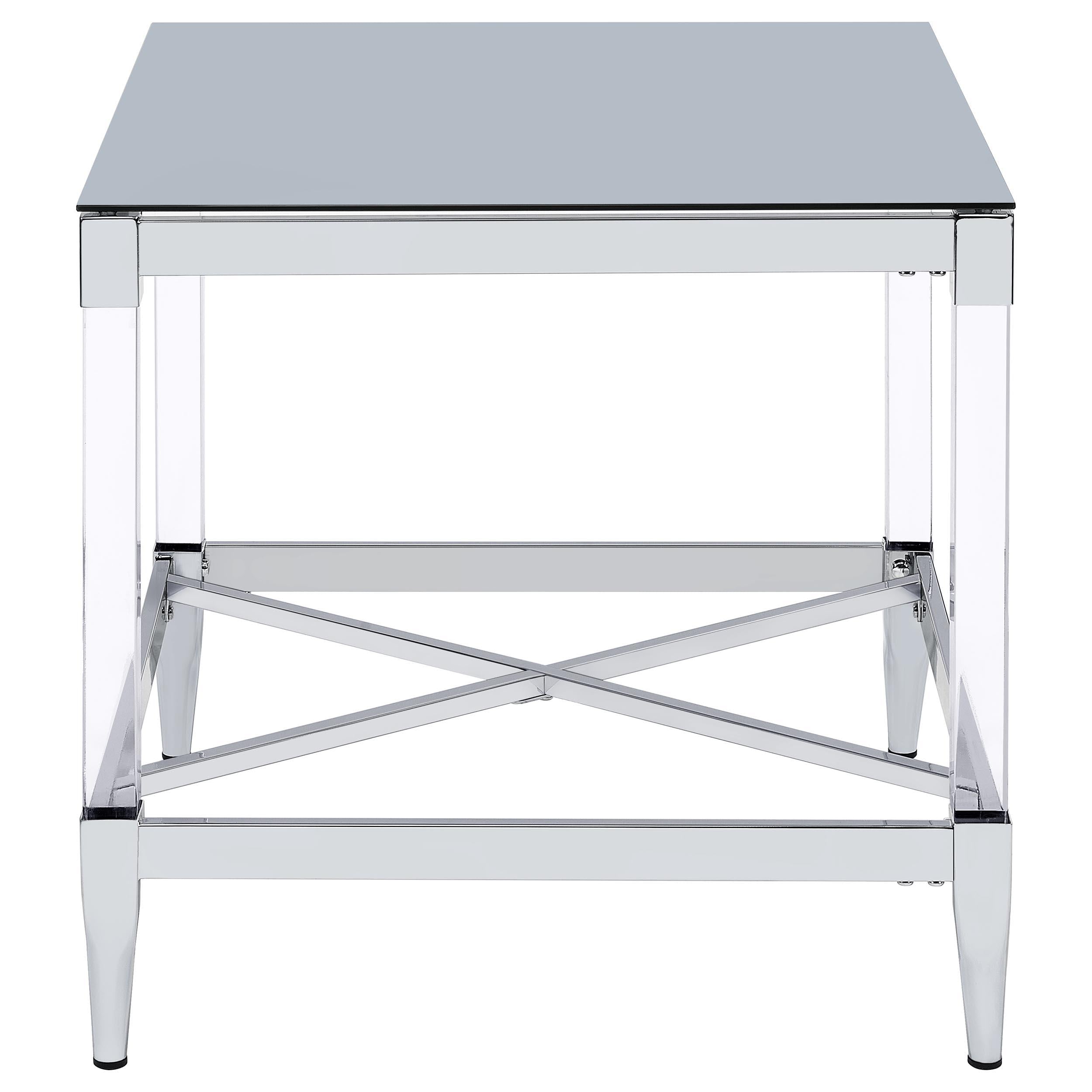  Coaster Furniture Lindley 709728-S2 2-piece Square Coffee and End Table Set - Chrome IMAGE 5