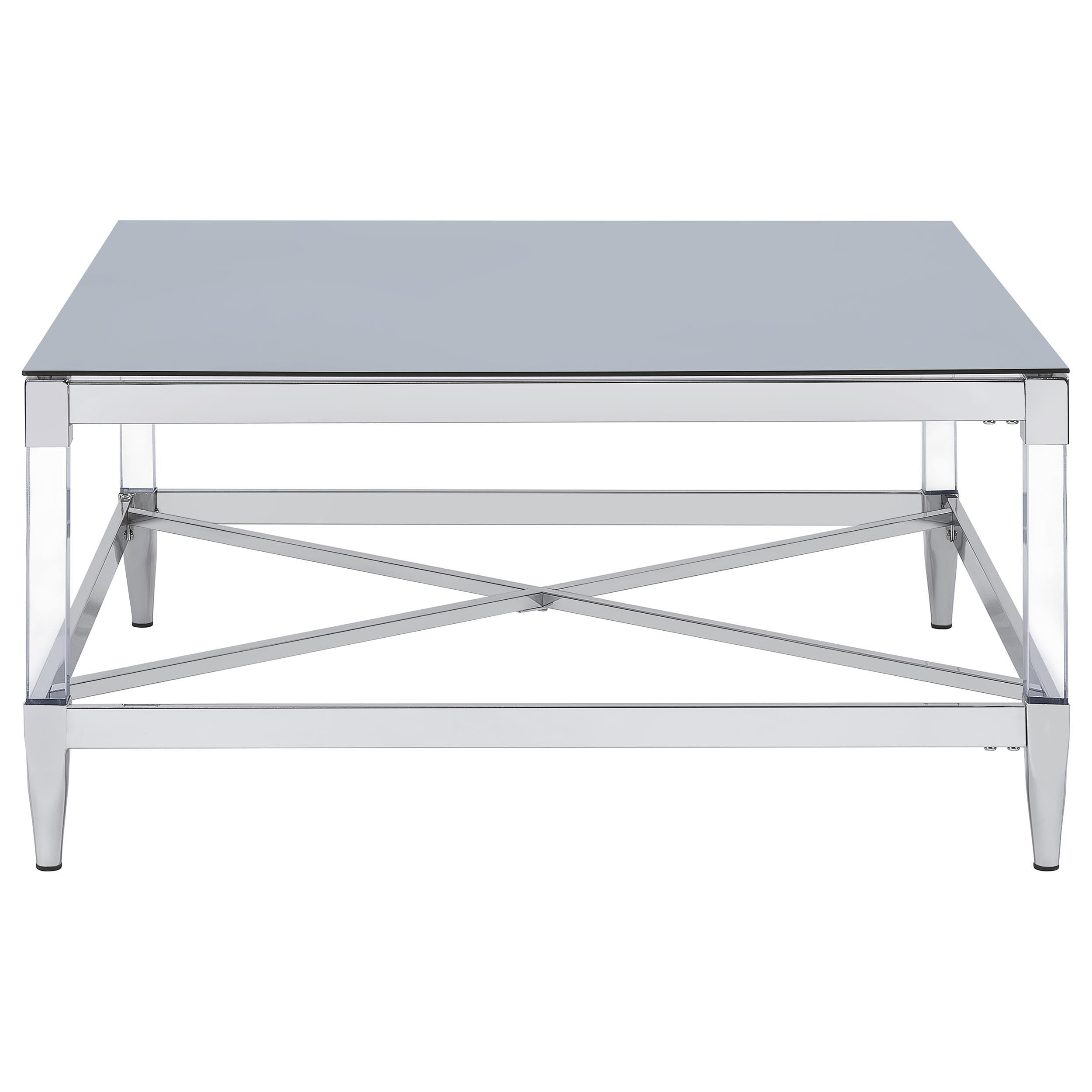  Coaster Furniture Lindley 709728-S2 2-piece Square Coffee and End Table Set - Chrome IMAGE 6