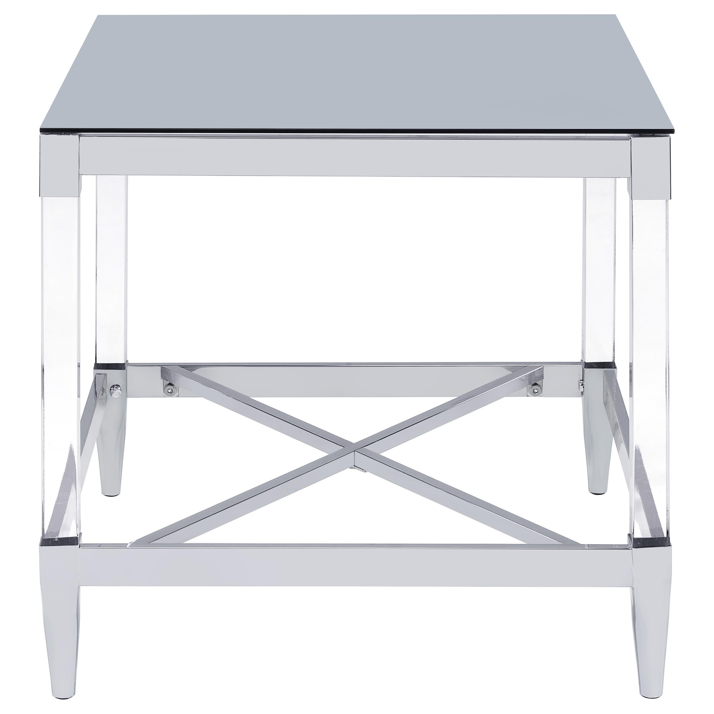  Coaster Furniture Lindley 709728-S3 3-piece Square Coffee and End Table Set - Chrome IMAGE 4
