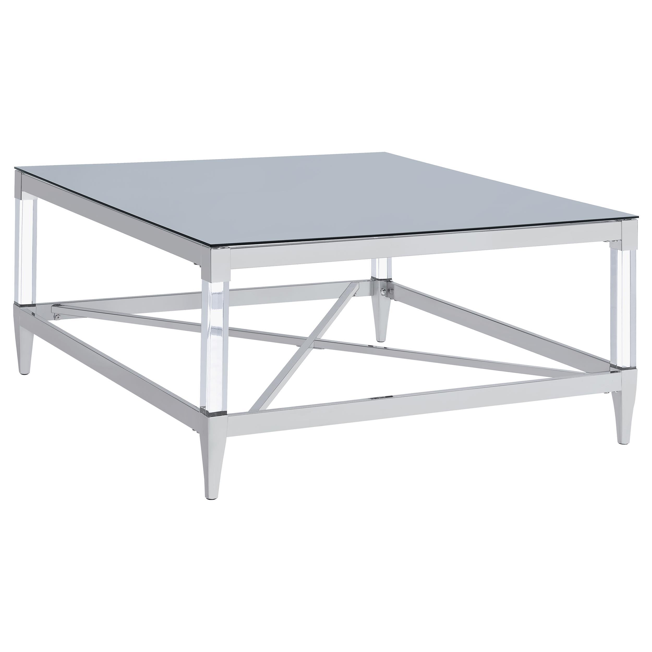  Coaster Furniture Lindley 709728-S3 3-piece Square Coffee and End Table Set - Chrome IMAGE 7
