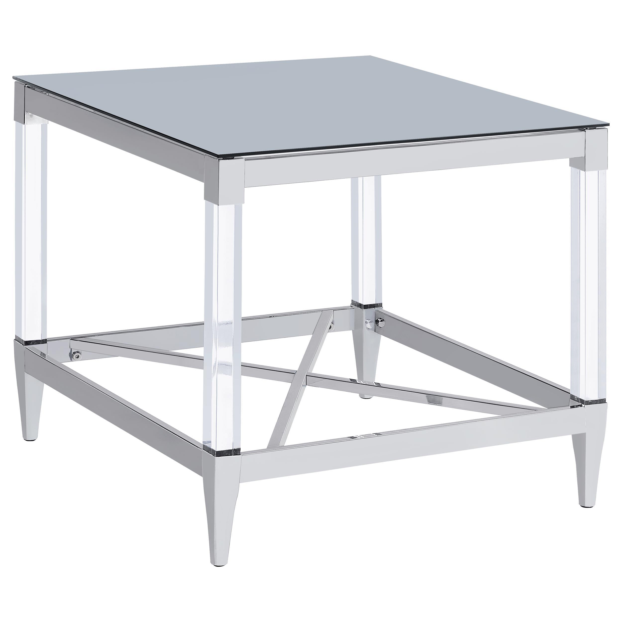  Coaster Furniture Lindley 709728-S3 3-piece Square Coffee and End Table Set - Chrome IMAGE 8