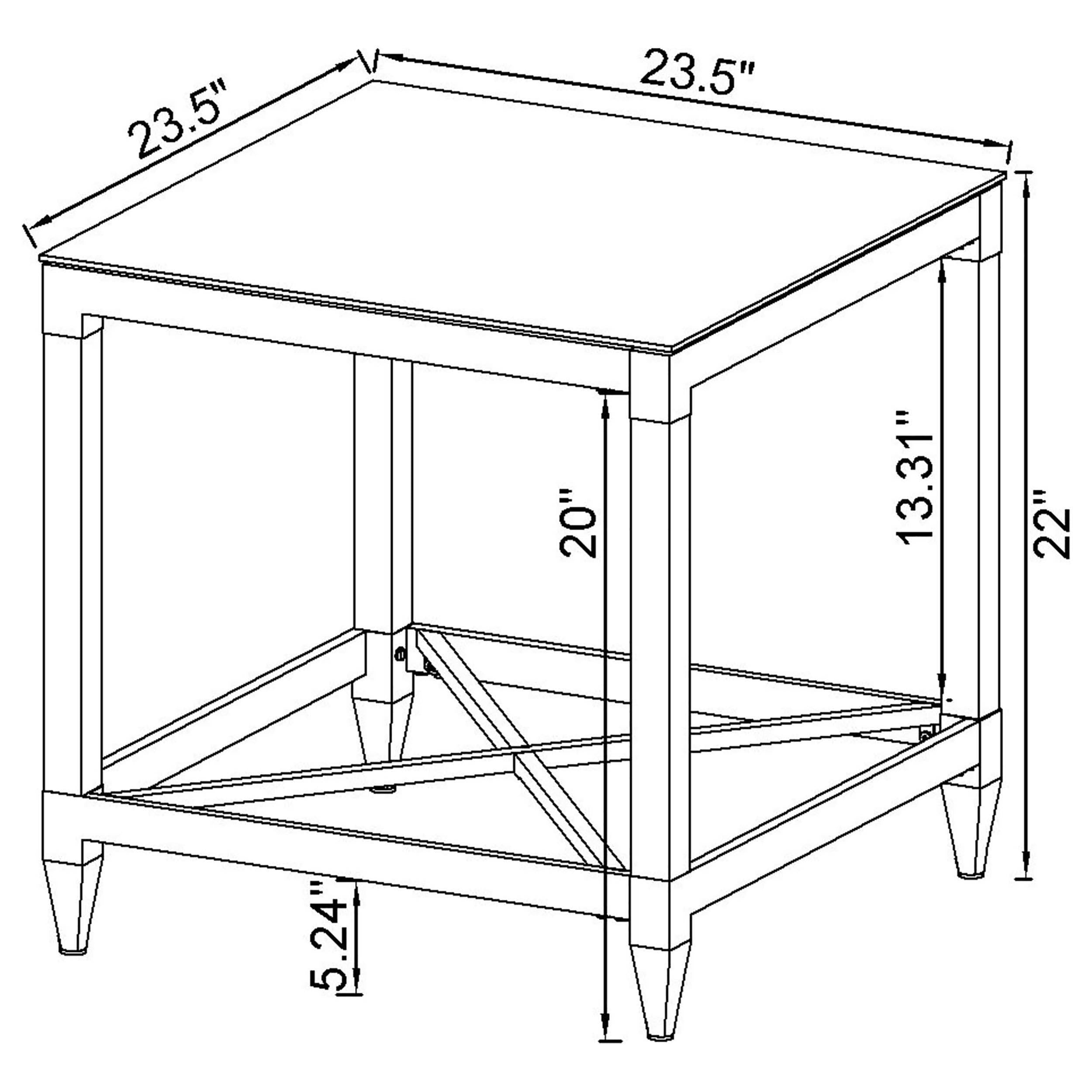  Coaster Furniture Lindley 709728-S3 3-piece Square Coffee and End Table Set - Chrome IMAGE 9